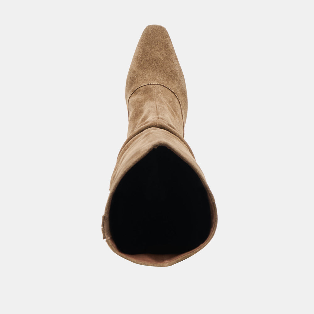Lousa Olive Suede Wide Calf Boots / Dolce Vita