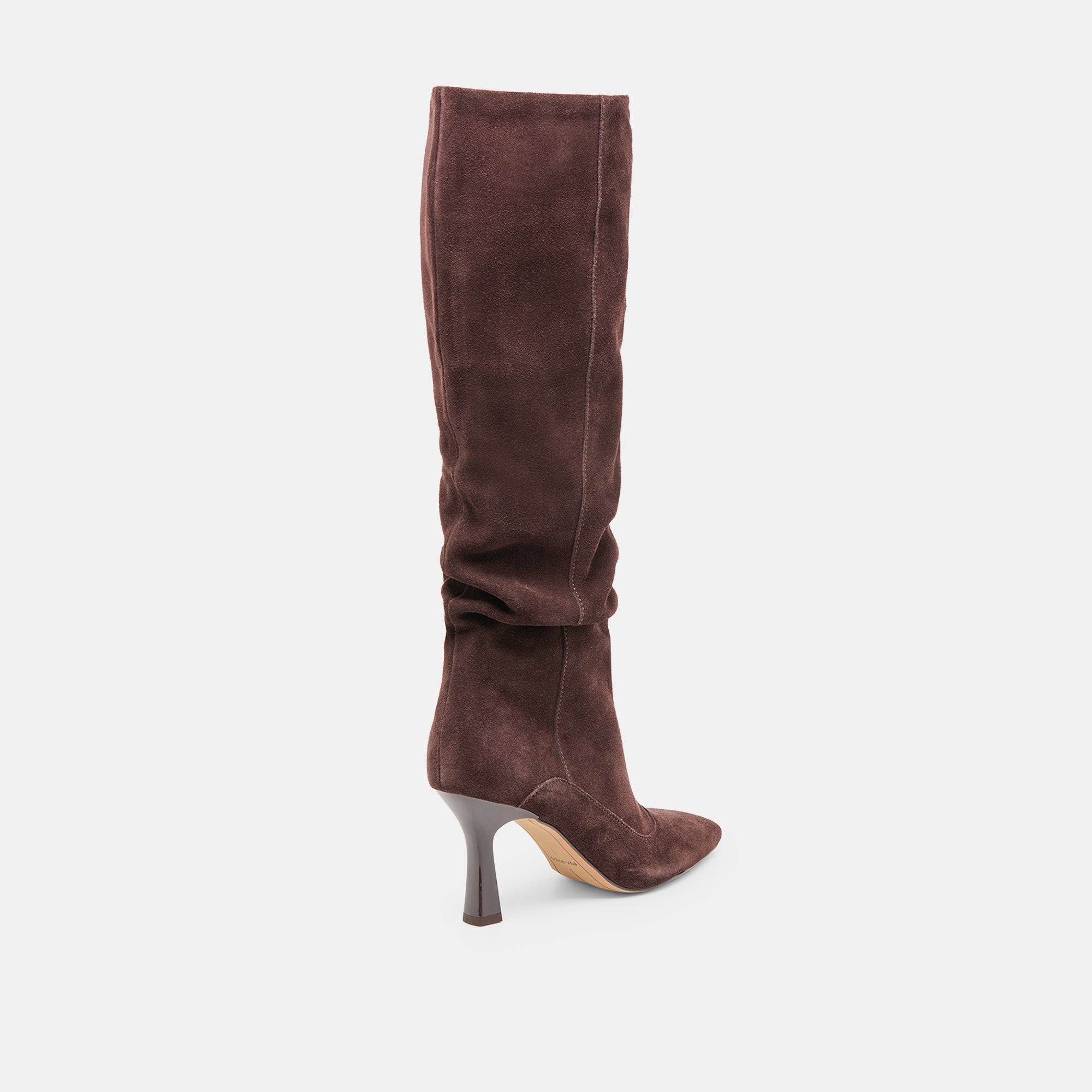 Lousa Mahogany Suede Wide Calf Boots / Dolce Vita