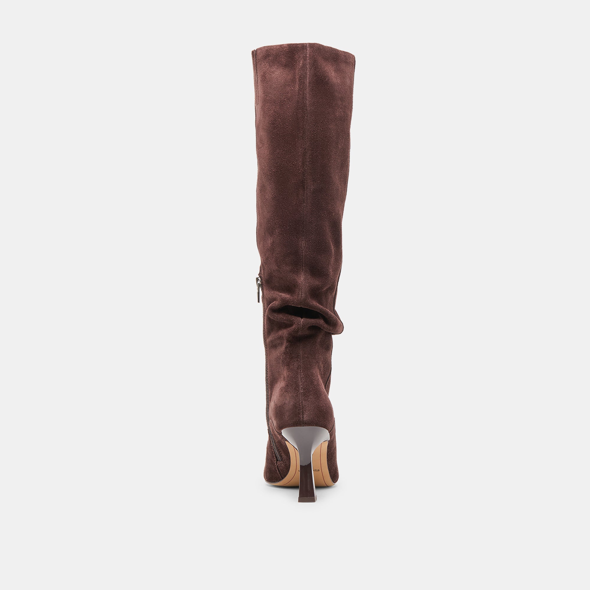 Lousa Mahogany Suede Wide Calf Boots / Dolce Vita