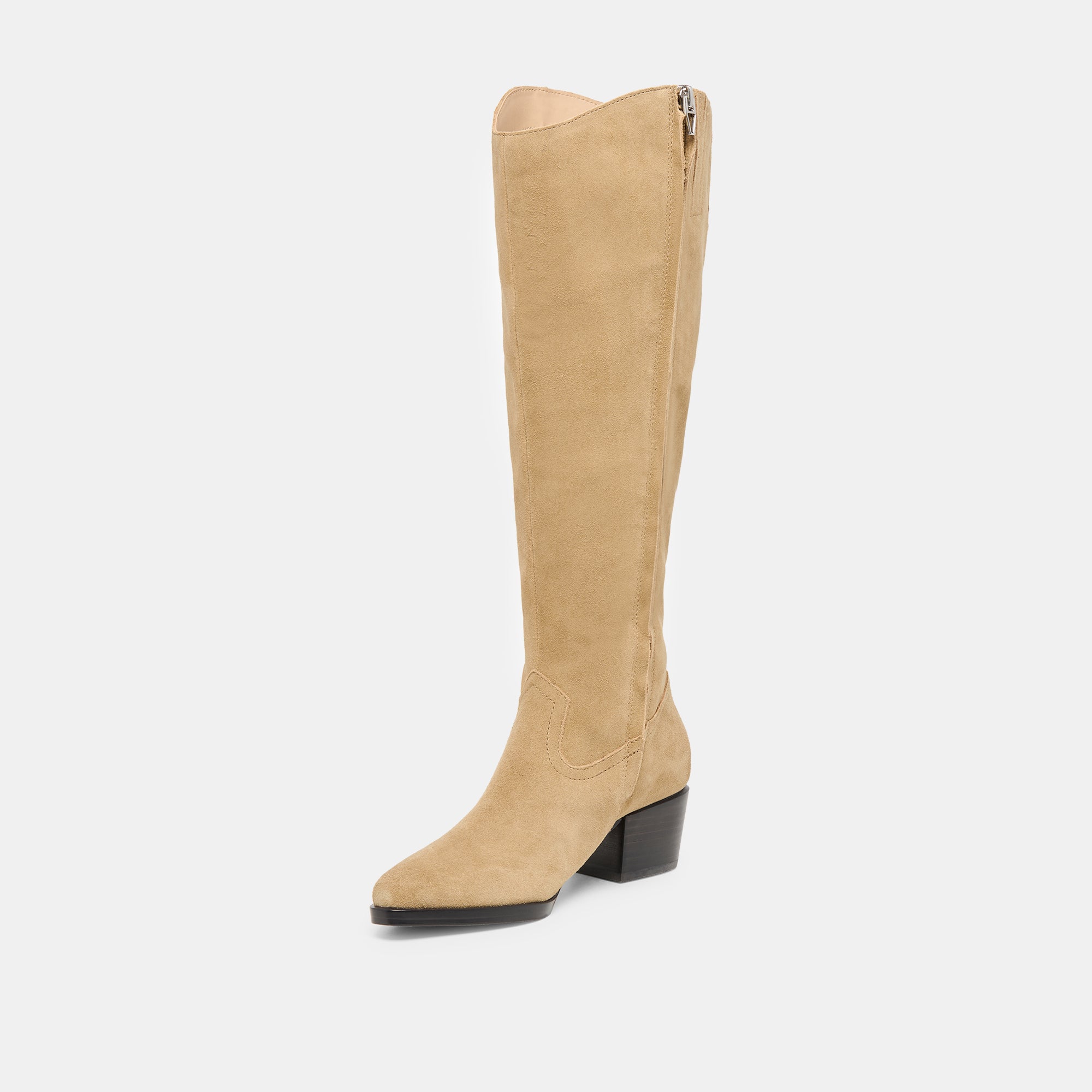 Virona H2O Waterproof Dk Taupe Suede Wide Calf Boots / Dolce Vita