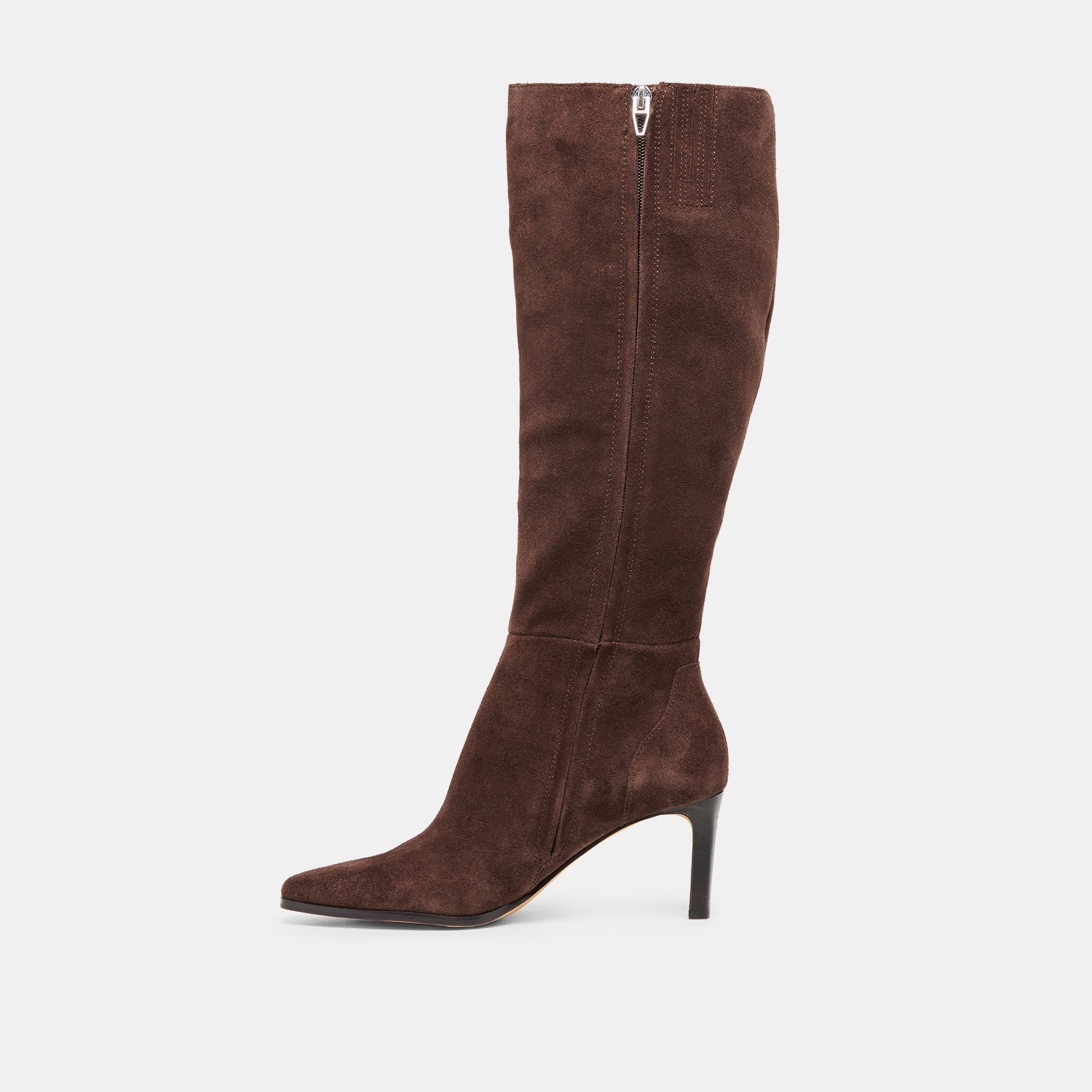 Emmi Dk Brown Suede Wide Calf Boots / Dolce Vita