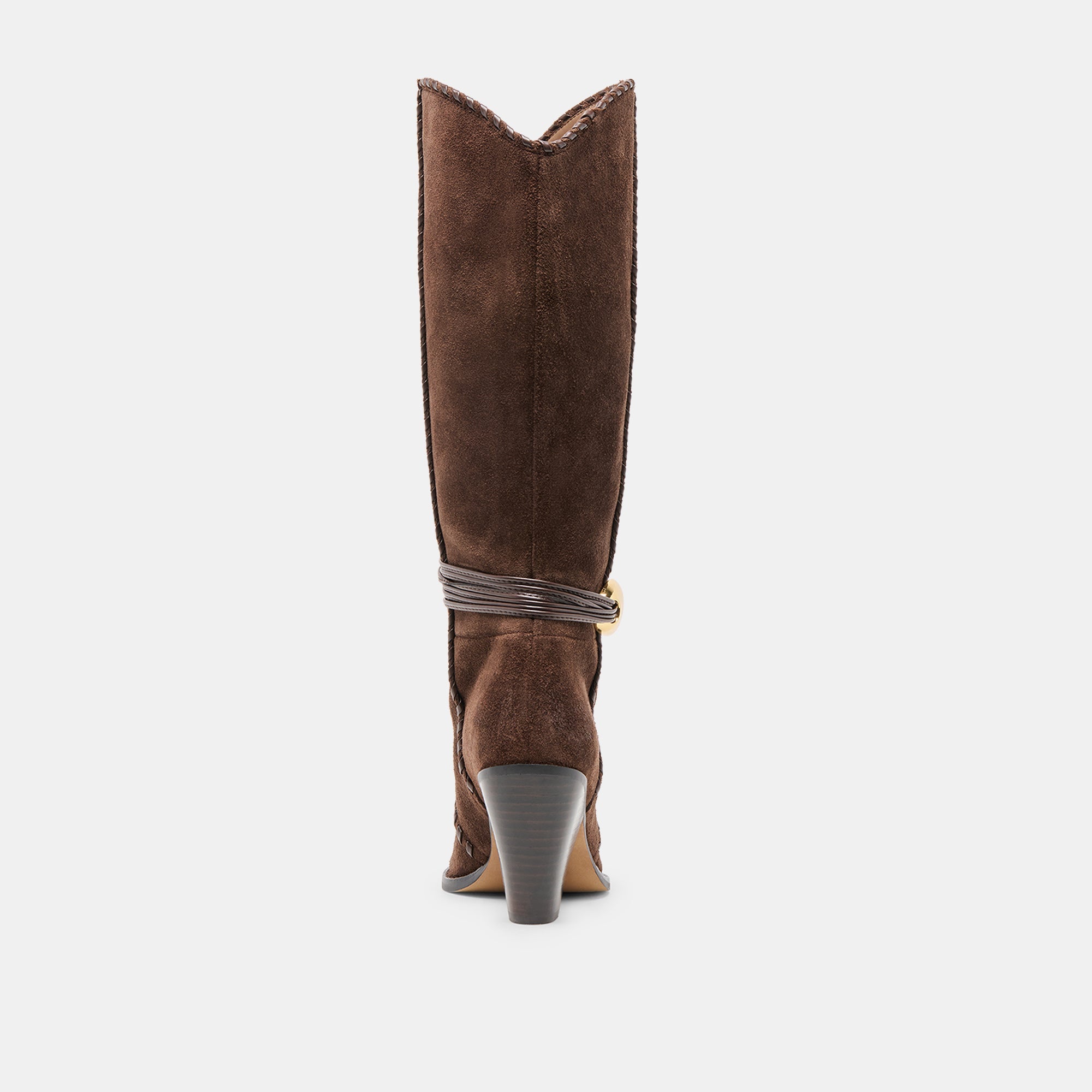 Jody Dk Brown Suede Wide Calf Boots / Dolce Vita