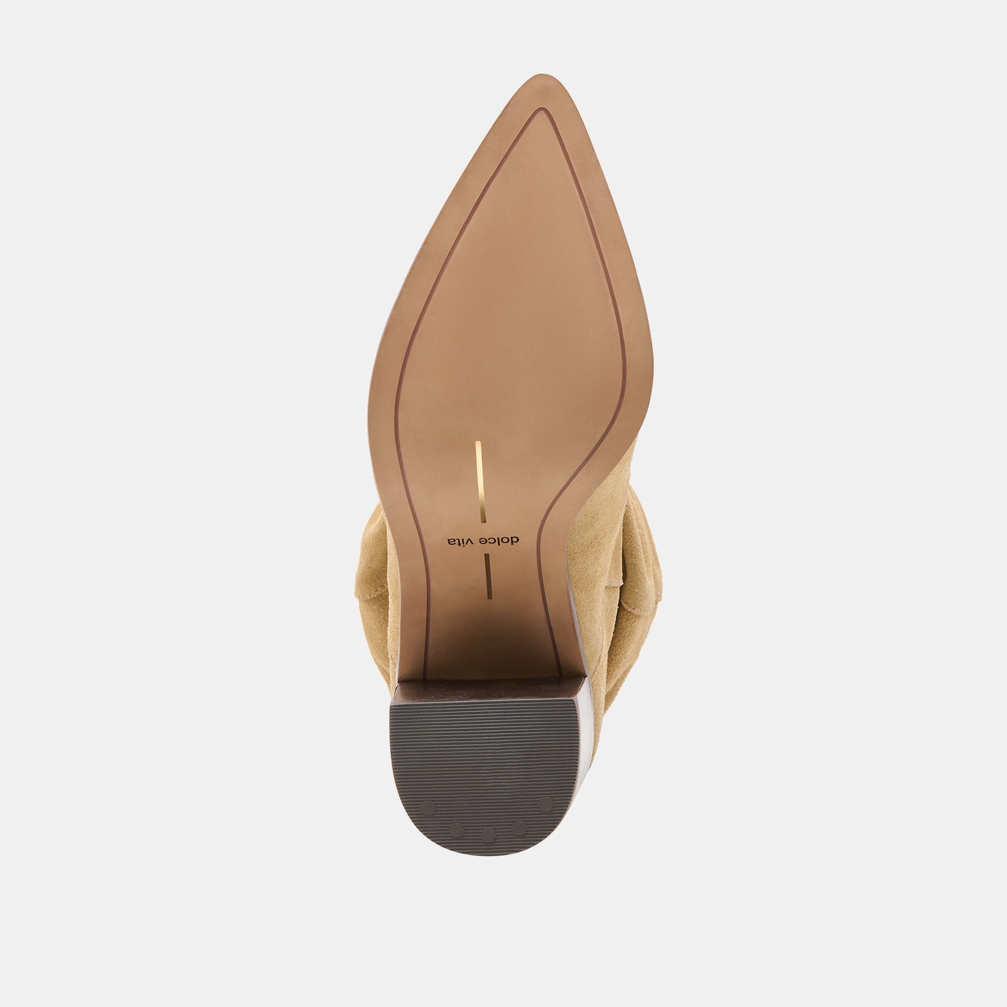 Talina Dk Taupe Suede Wide Calf Boots / Dolce Vita