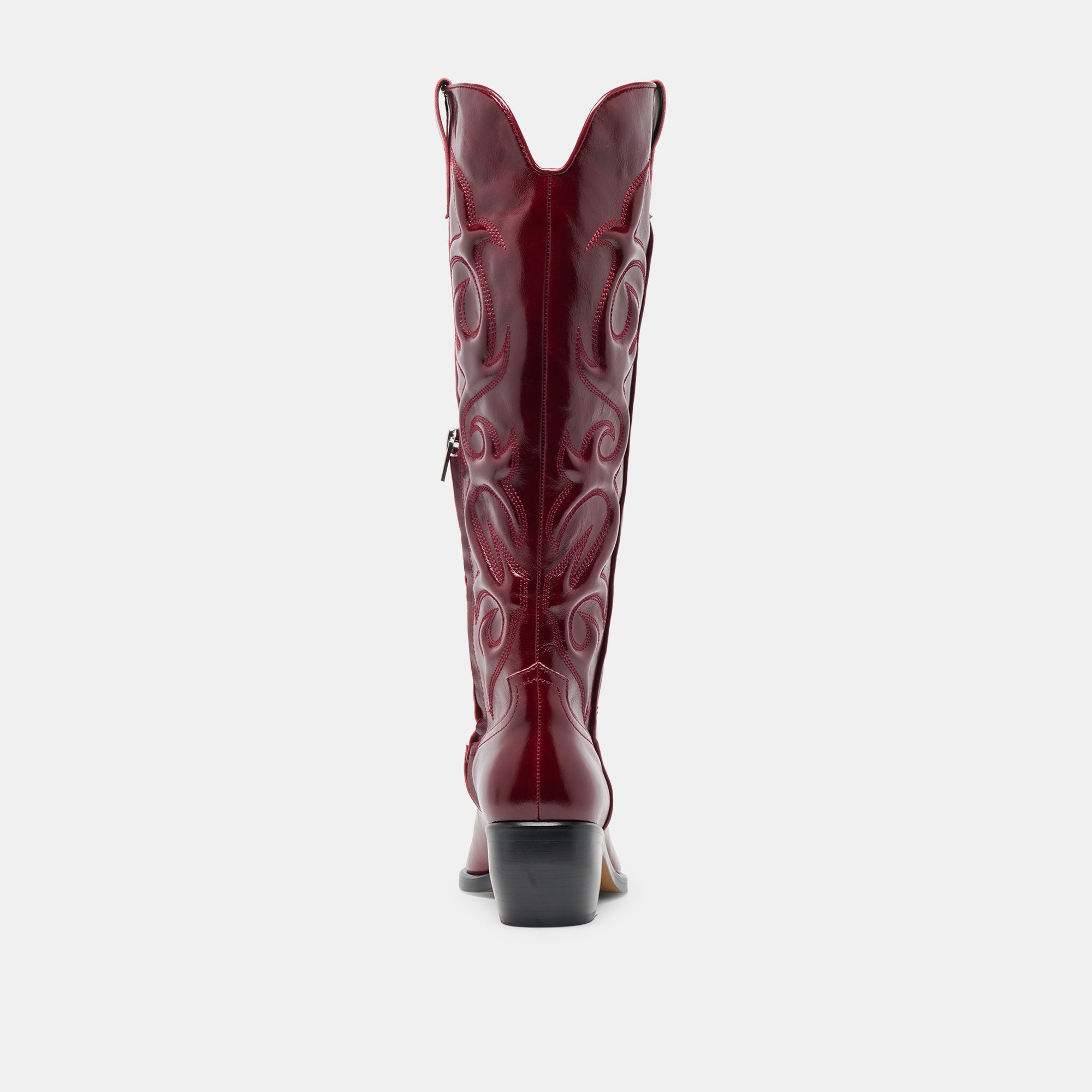 Mirla Oxblood Leather Wide Calf Boots / Dolce Vita