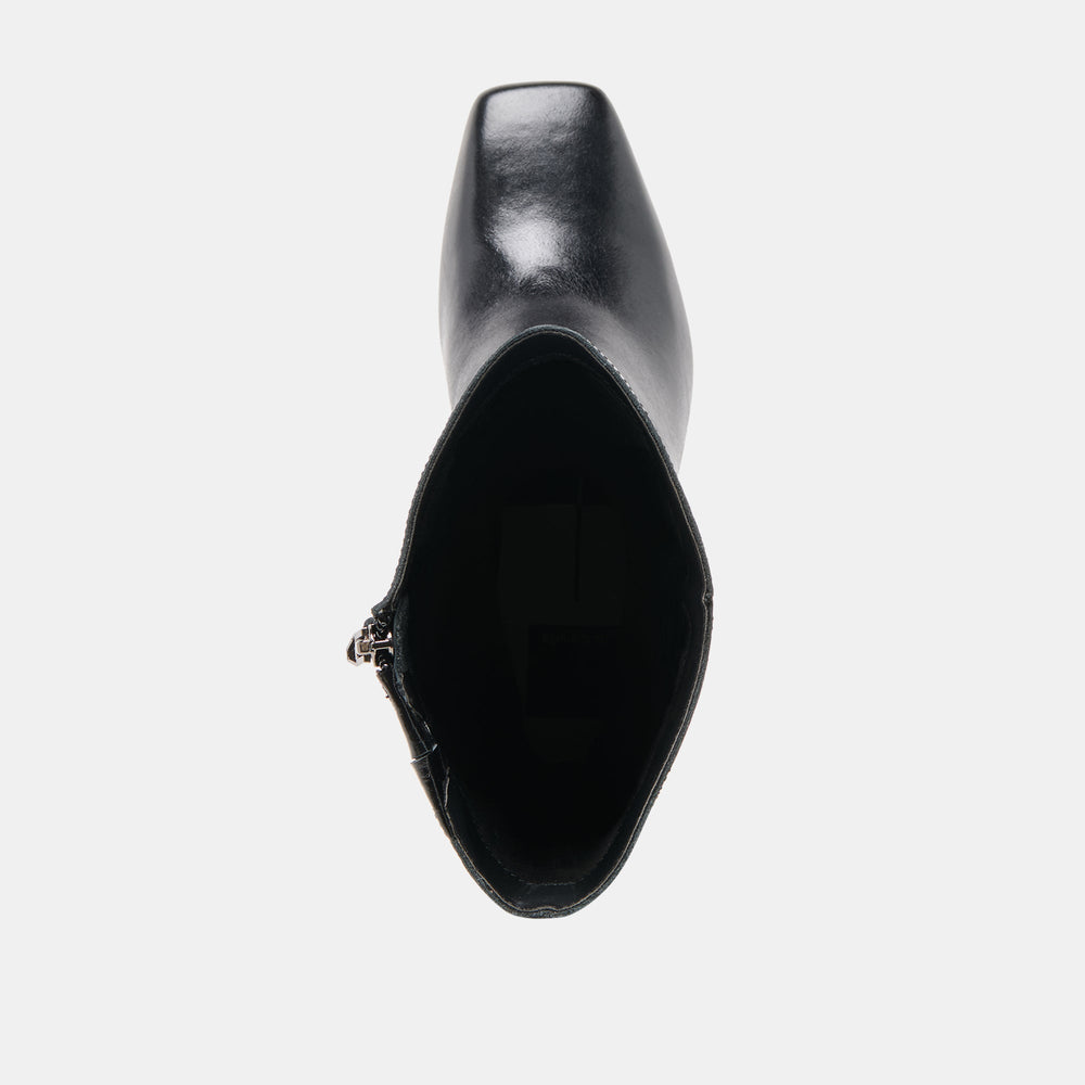 Riggs Wide Calf Black Leather Boots / Dolce Vita