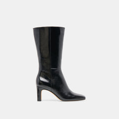 Riggs Wide Calf Black Leather Boots / Dolce Vita