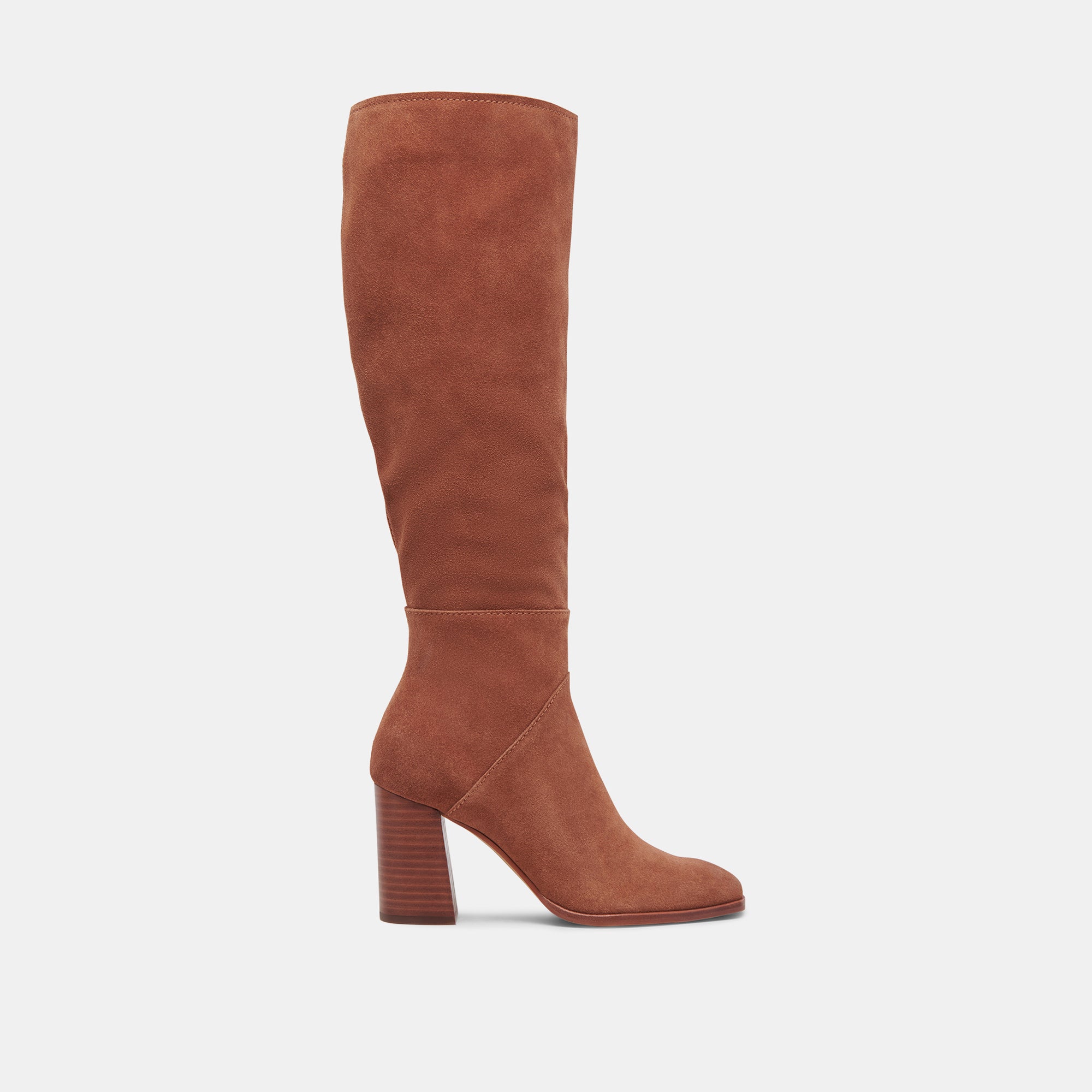 FYNN Wide Calf Boots DK Brown Suede | Brown Suede Knee-High Boots
 – Dolce Vita / Dolce Vita