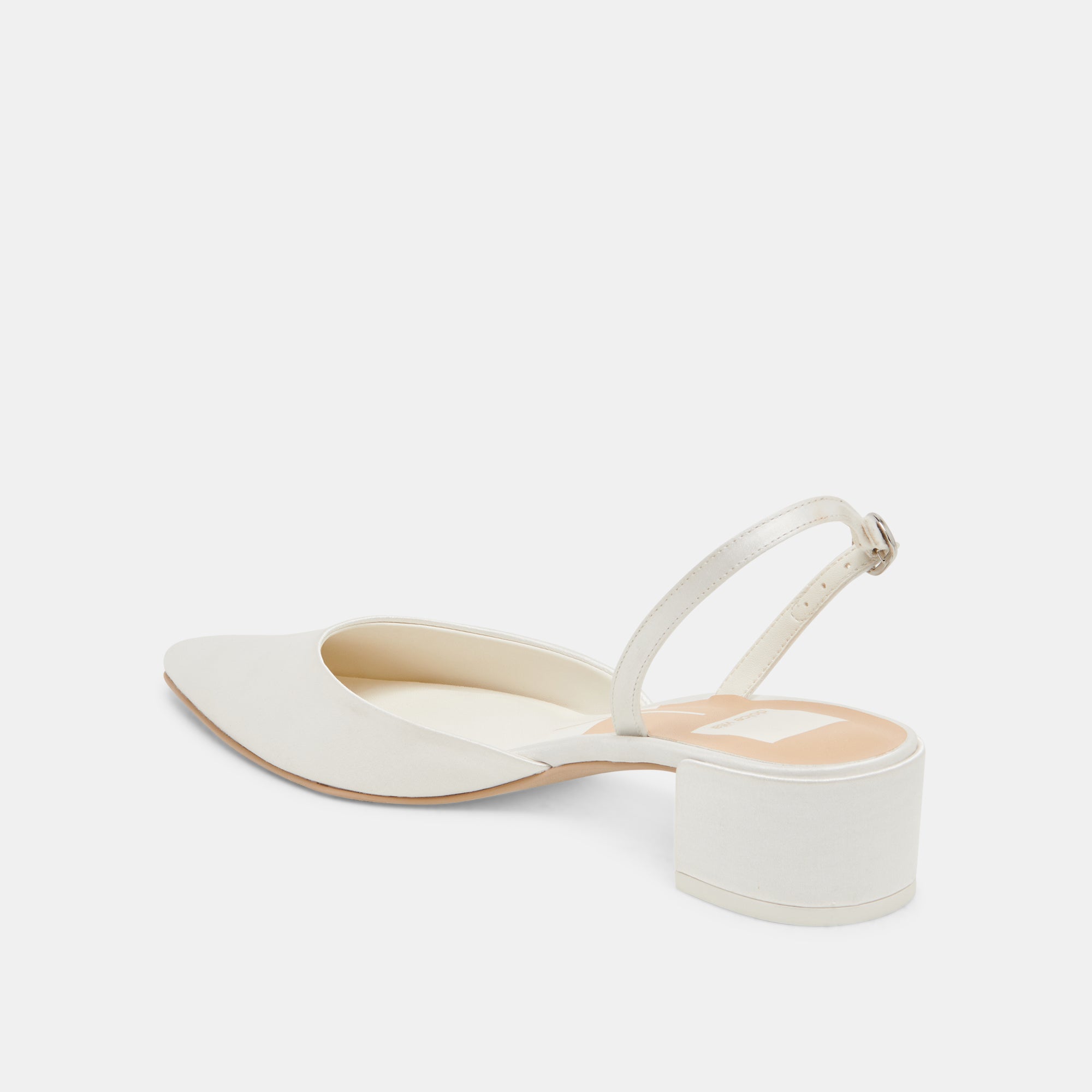 Carel Off White Satin Heels / Dolce Vita