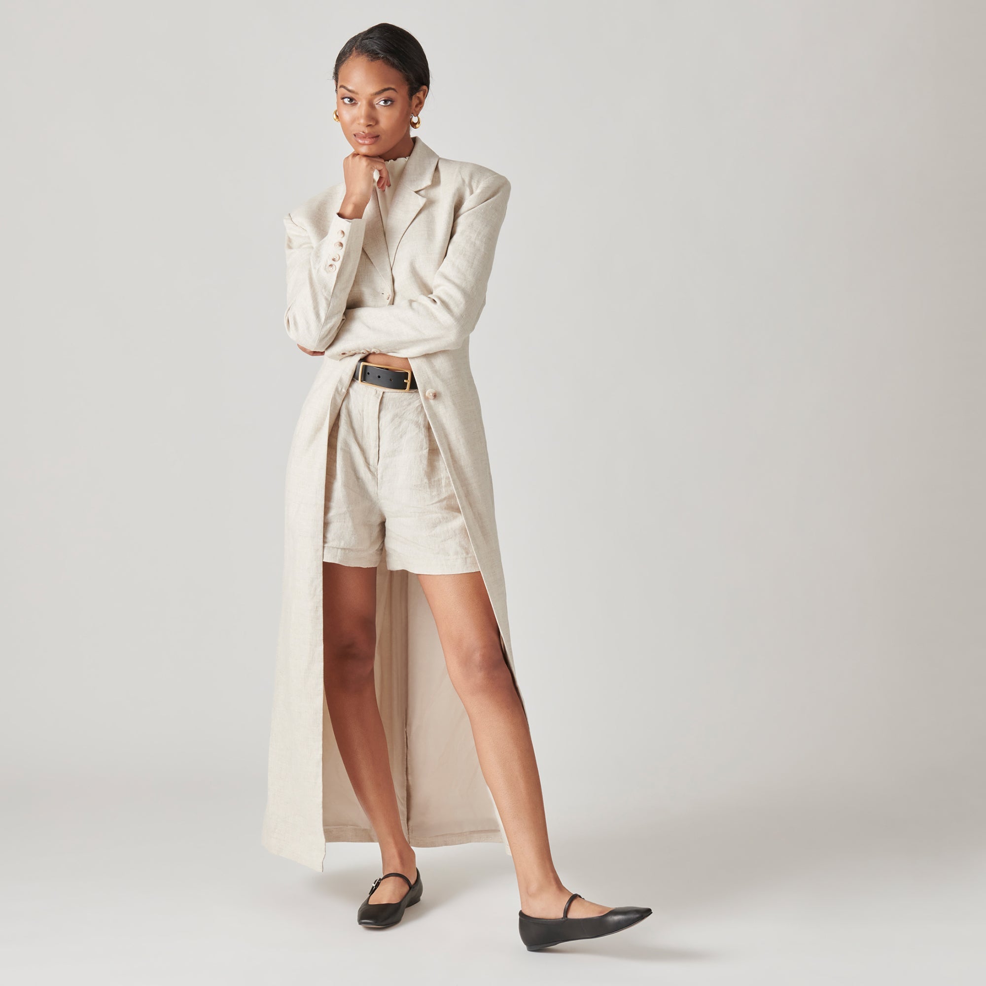 Reyes Black Leather Ballet Flats / Dolce Vita