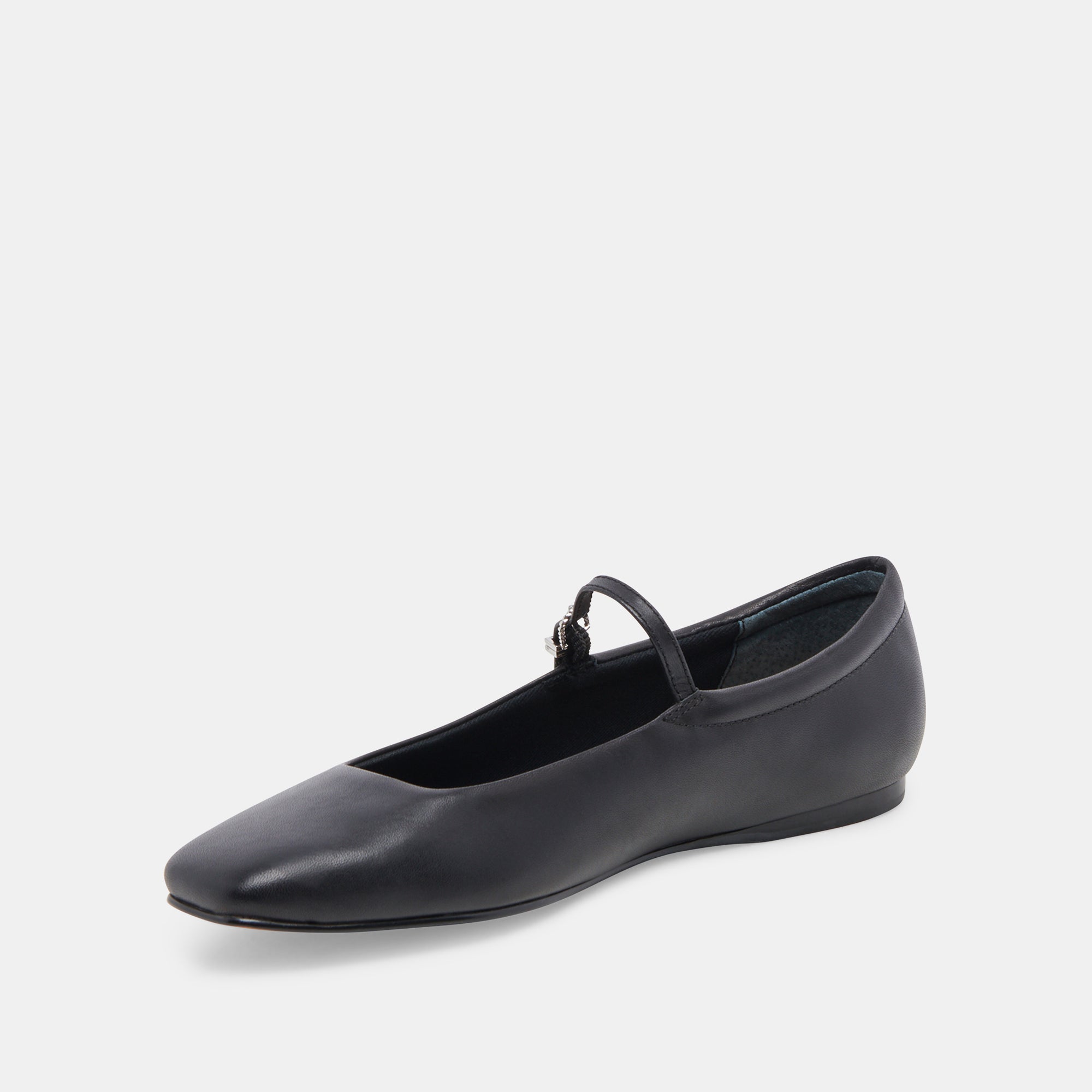 Reyes Black Leather Ballet Flats / Dolce Vita