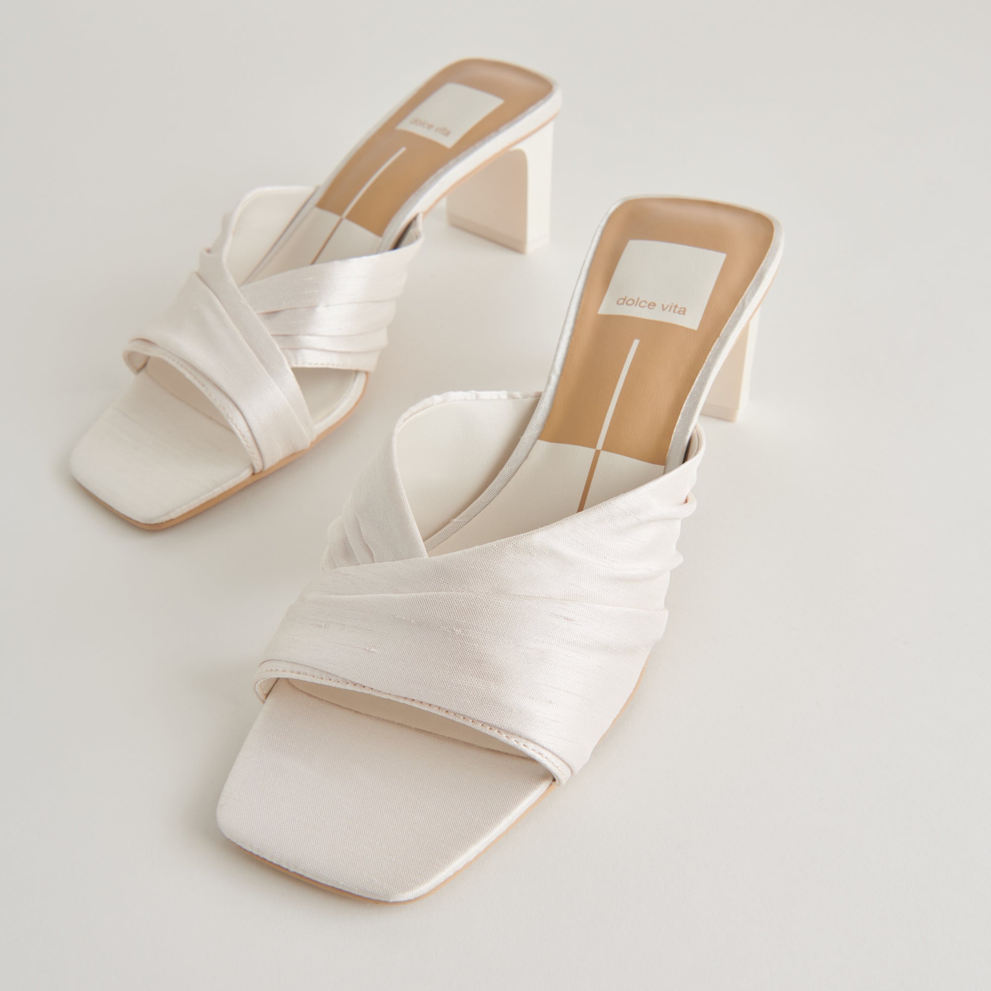 CARLAN HEELS OFF WHITE SILK
 – Dolce Vita / Dolce Vita