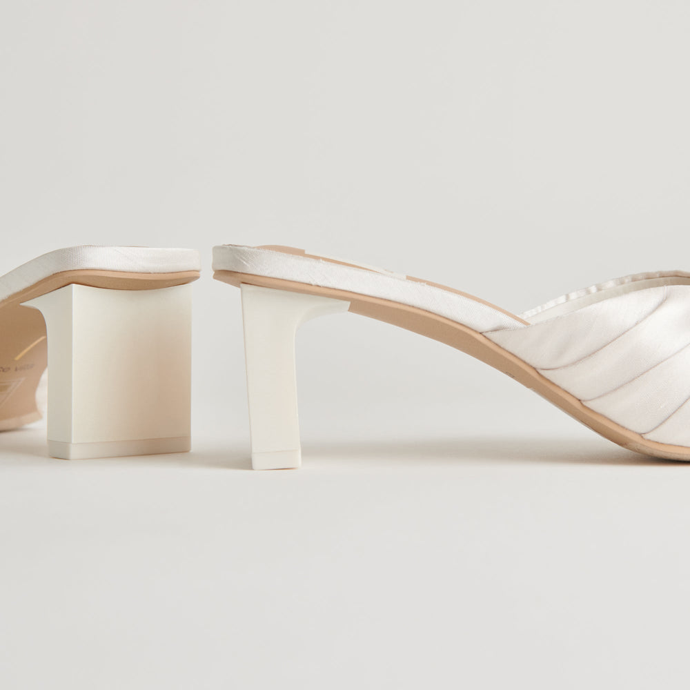 CARLAN HEELS OFF WHITE SILK
 – Dolce Vita / Dolce Vita