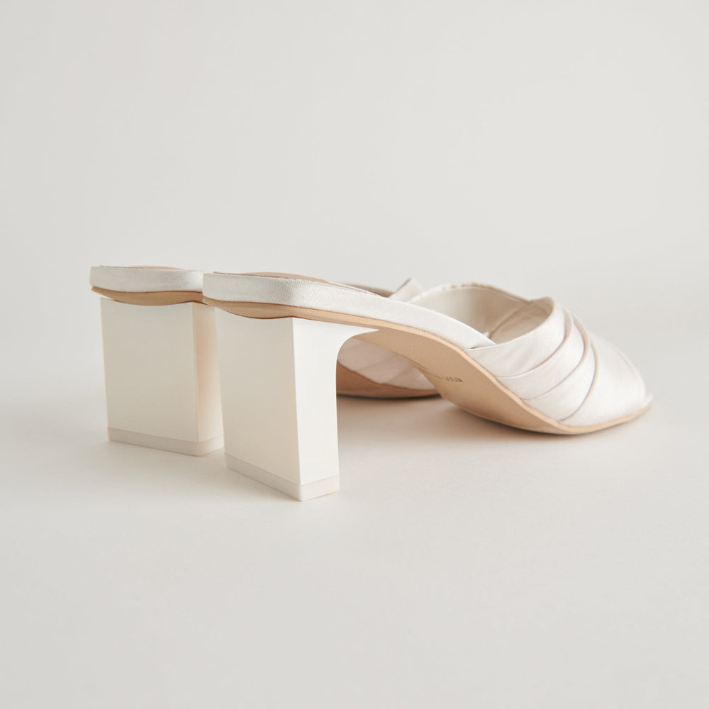 CARLAN HEELS OFF WHITE SILK
 – Dolce Vita / Dolce Vita