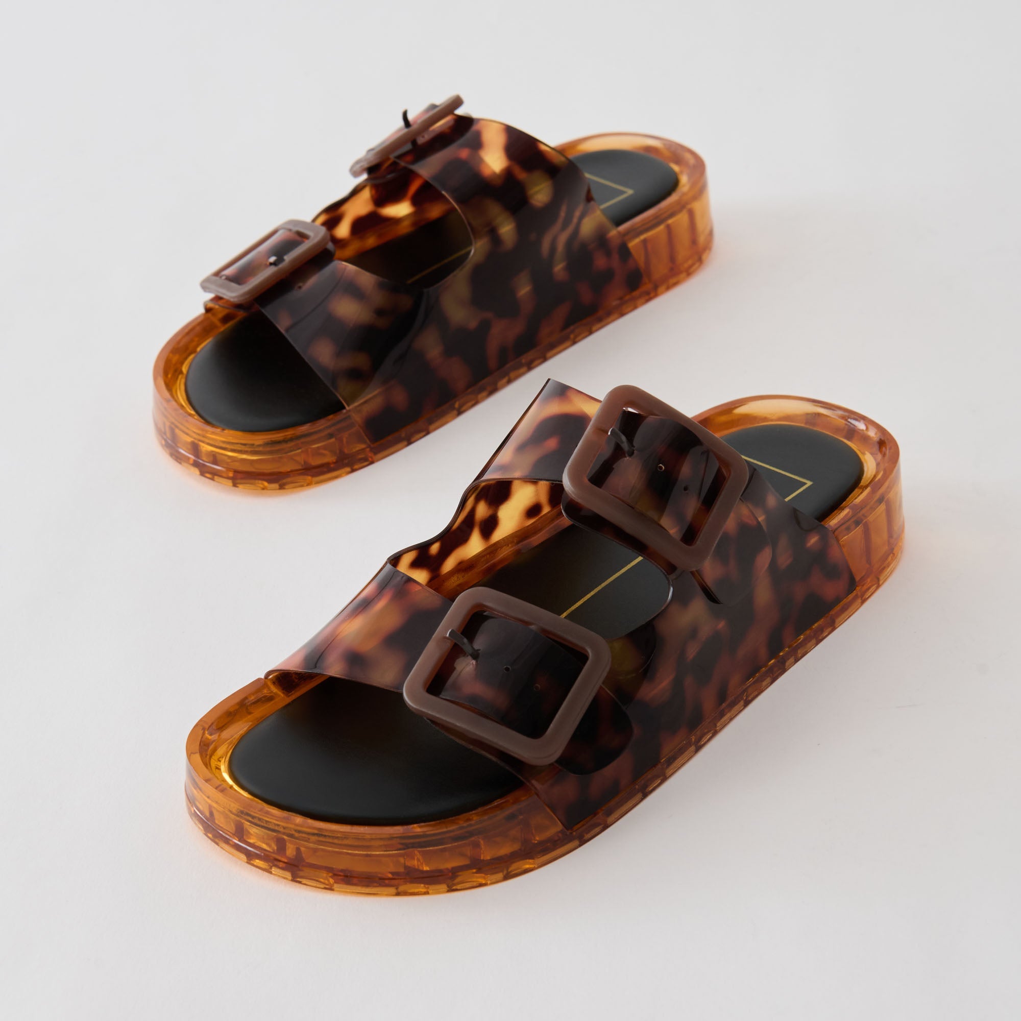 Julio Tortoise Vinyl Sandals / Dolce Vita