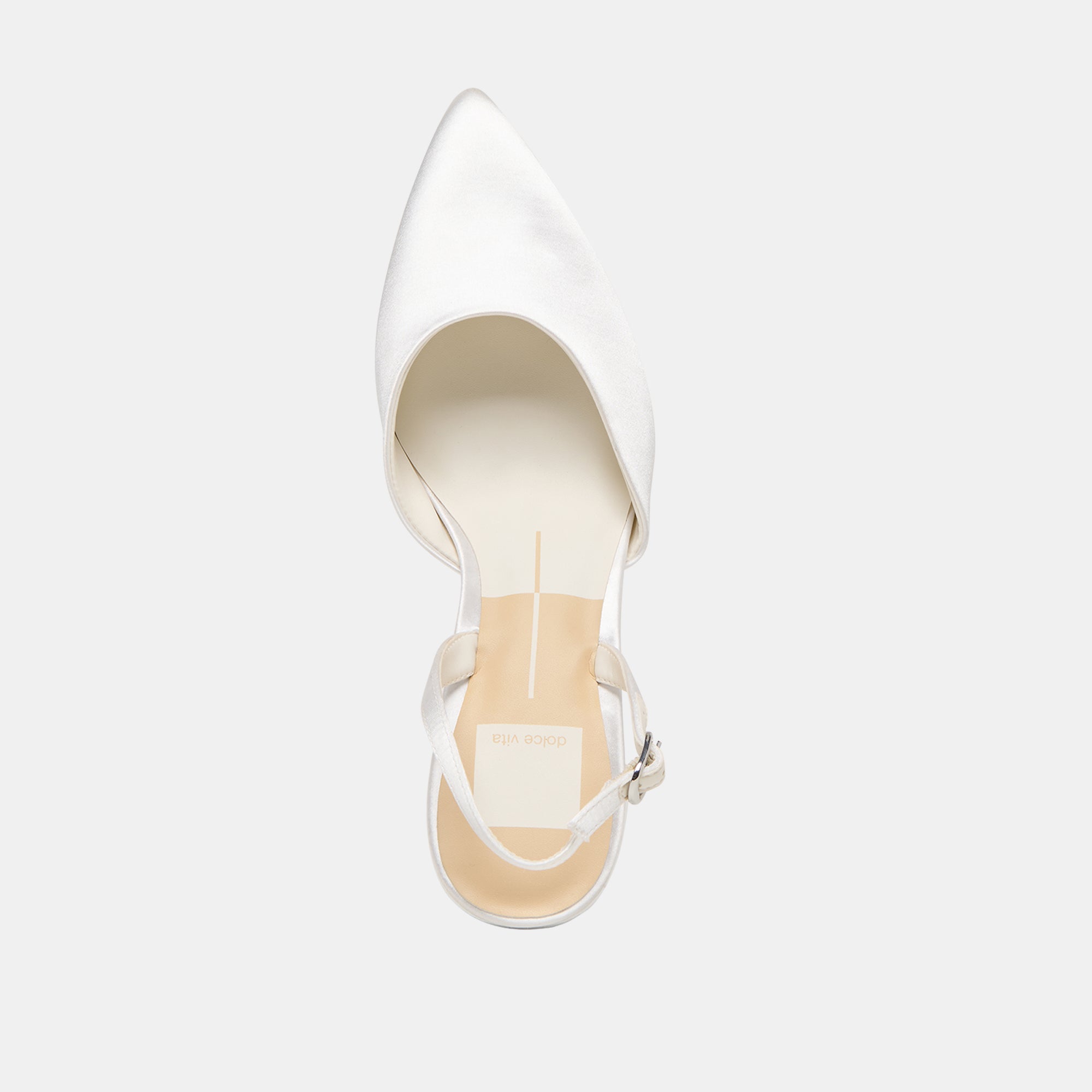 Carel True White Satin High Heels / Dolce Vita