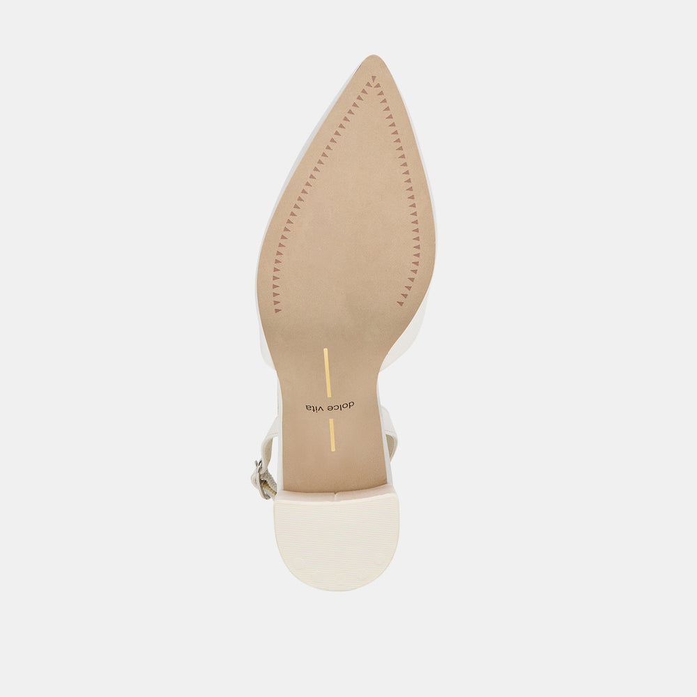 Carel True White Satin High Heels / Dolce Vita