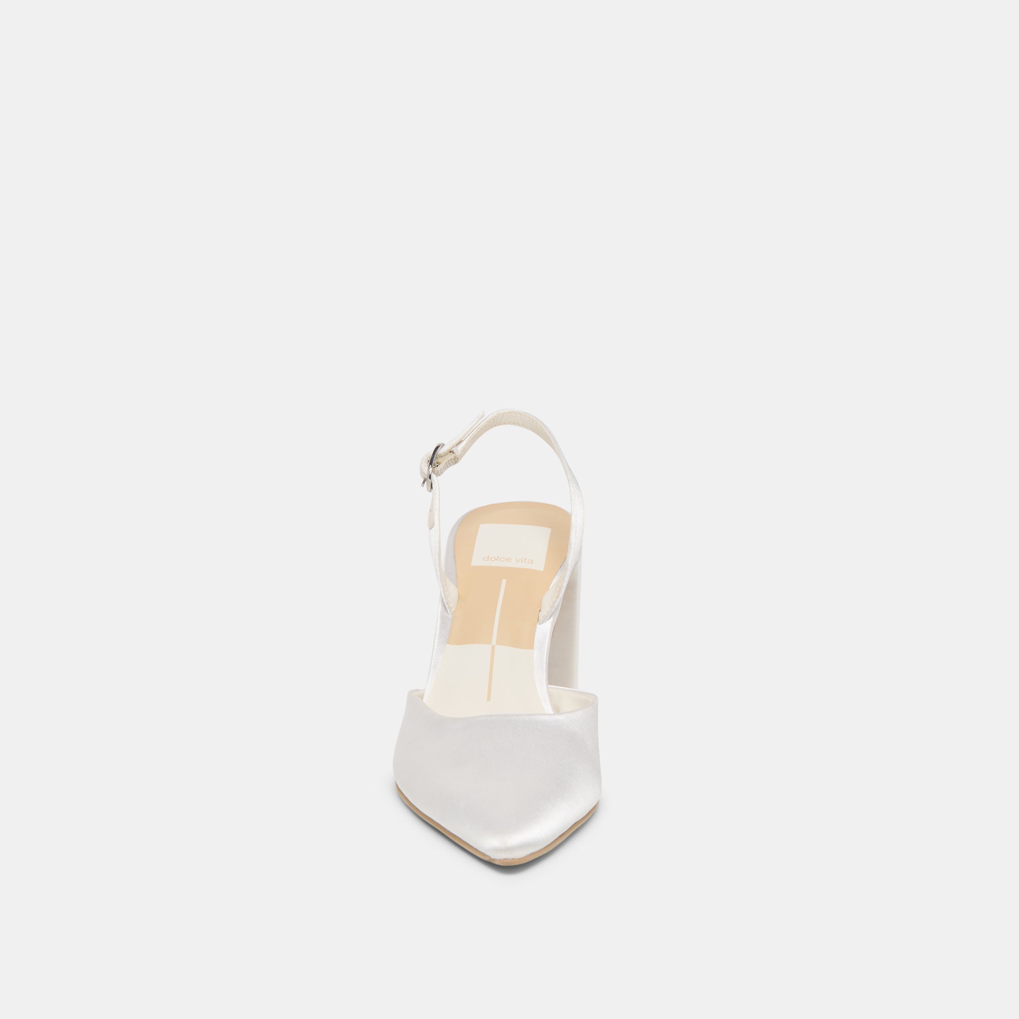 Carel True White Satin High Heels / Dolce Vita