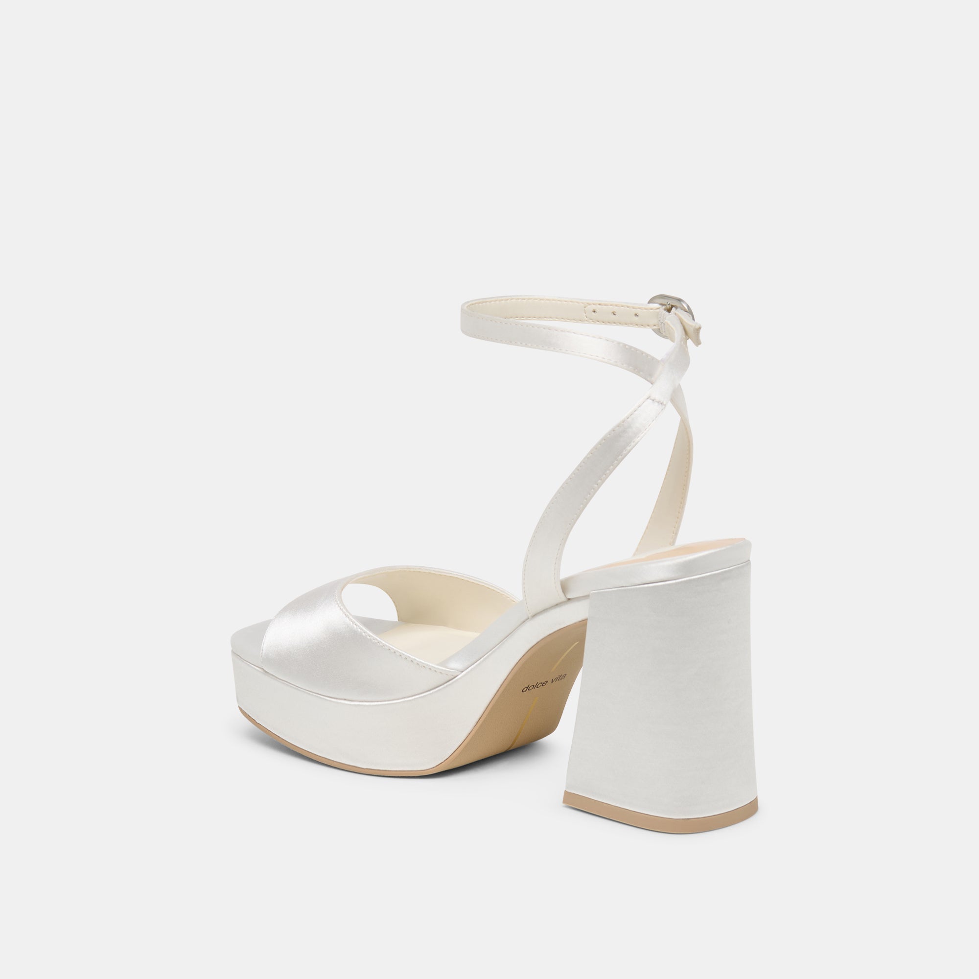 Felica White Satin Heels / Dolce Vita