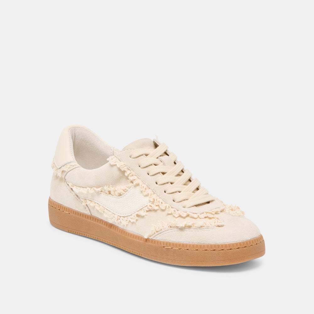 Notice Lace Ivory Suede Sneakers / Dolce Vita