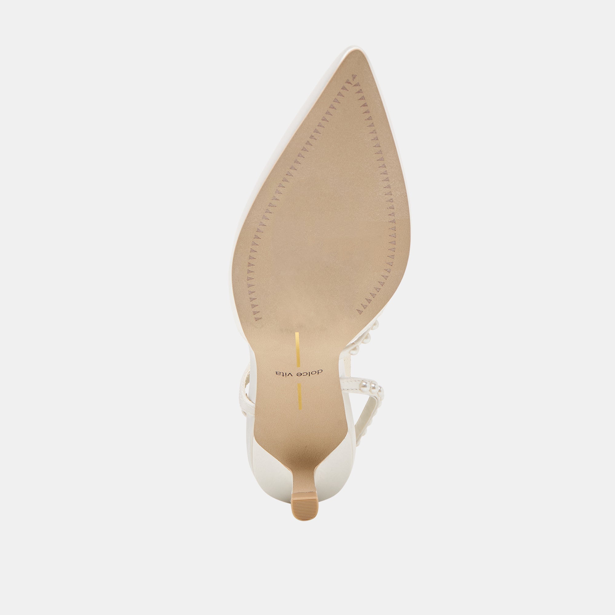 Kamra Pearl True White Satin Mid Heels / Dolce Vita