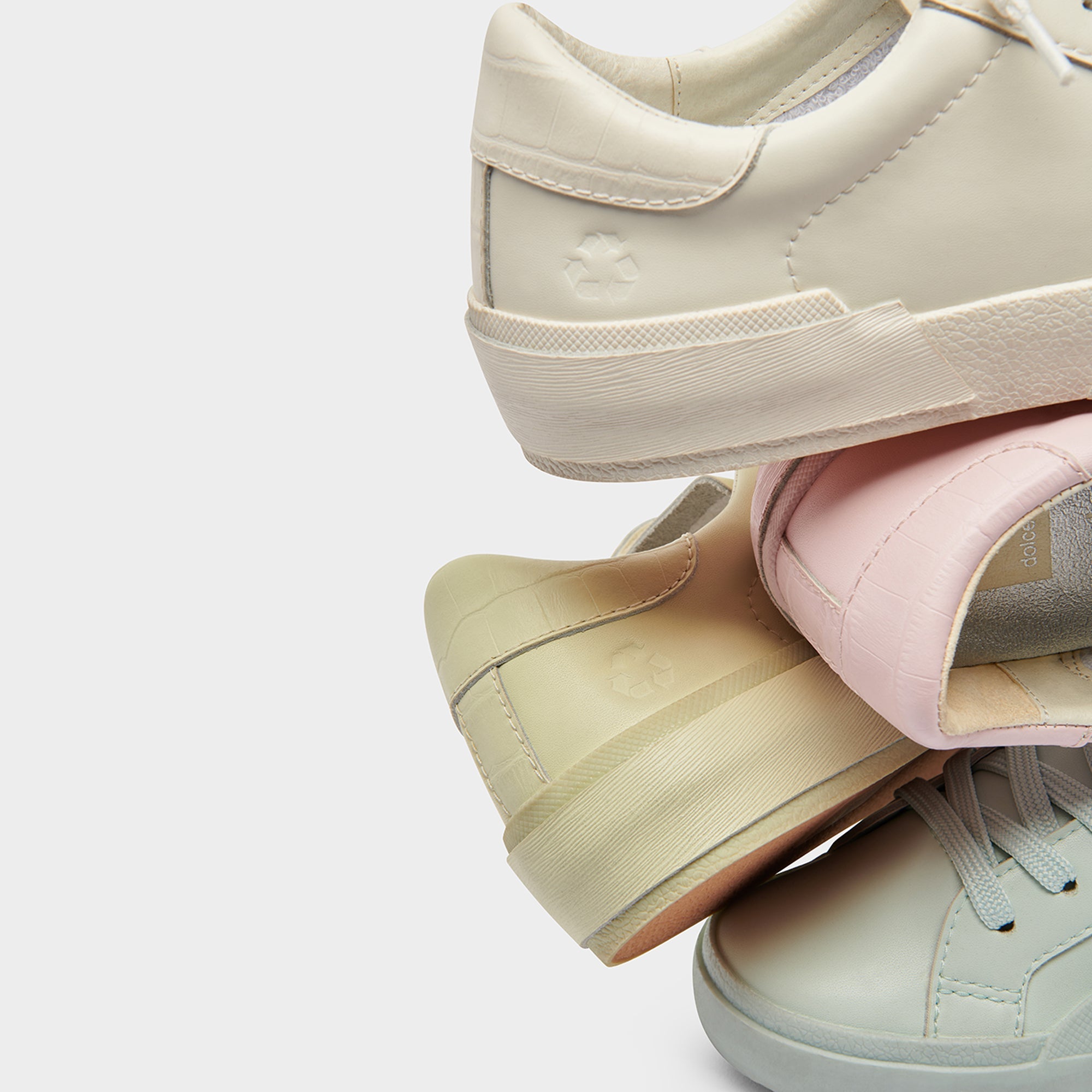 Zina 306 Sneakers White Recycled Leather | White Leather Sneakers
 – Dolce Vita / Dolce Vita
