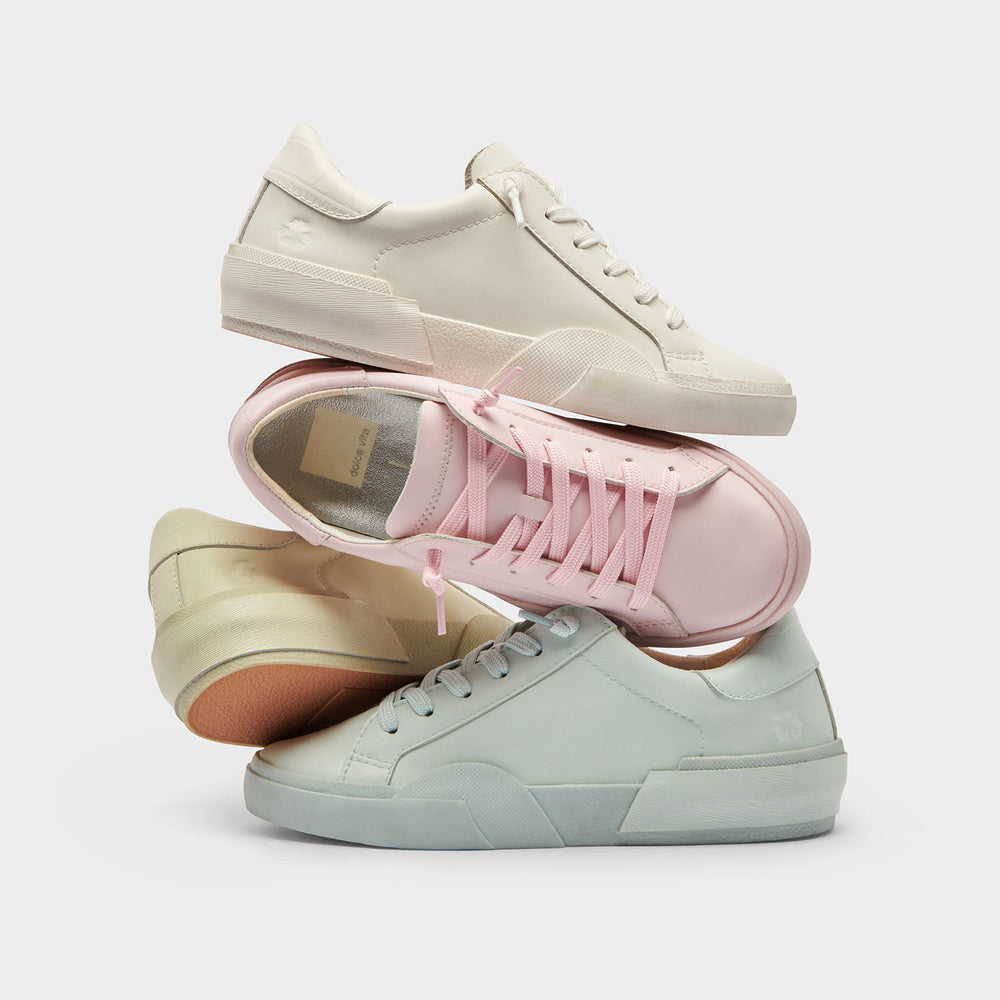 Zina 306 Sneakers White Recycled Leather | White Leather Sneakers
 – Dolce Vita / Dolce Vita