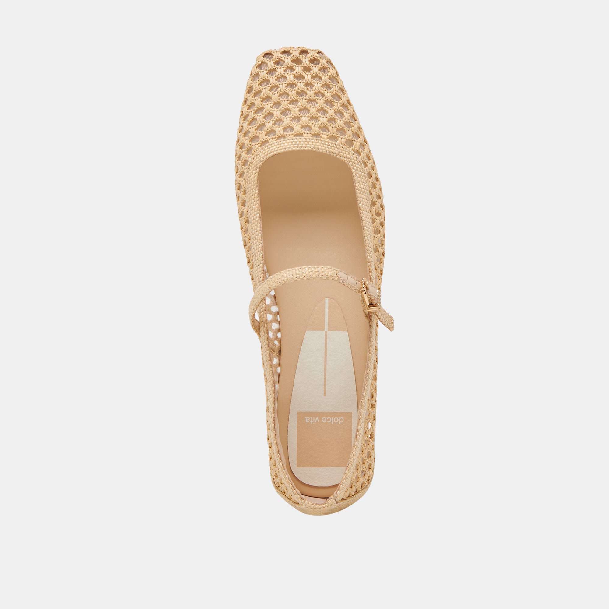 Reyes Lt Natural Woven Raffia Ballet Flats / Dolce Vita