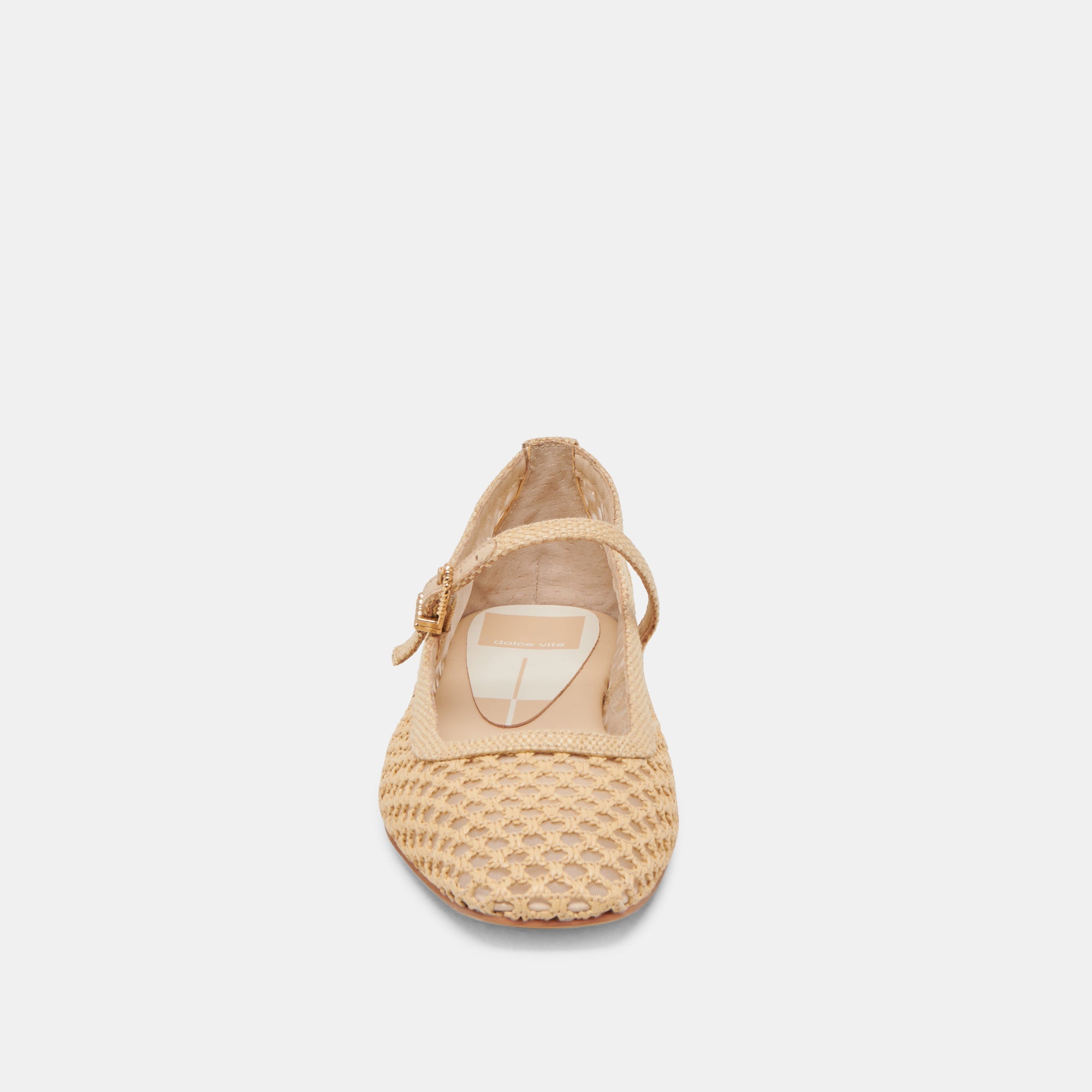Reyes Lt Natural Woven Raffia Ballet Flats / Dolce Vita