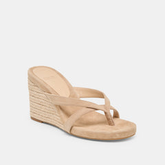 Helan Espadrille Camel Suede Wedges / Dolce Vita