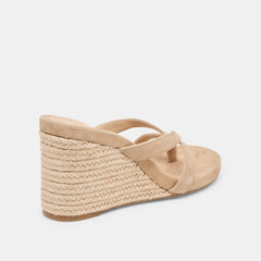 Helan Espadrille Camel Suede Wedges / Dolce Vita