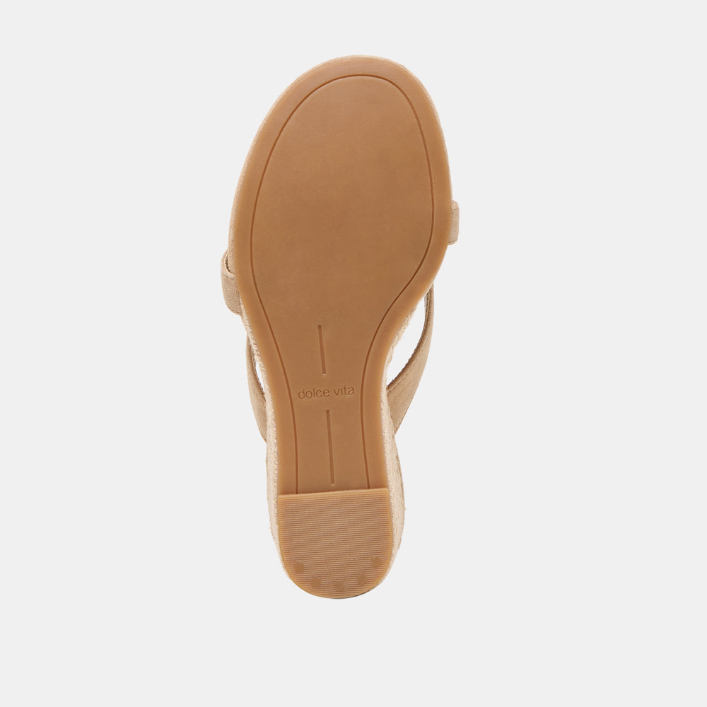 Helan Espadrille Camel Suede Wedges / Dolce Vita