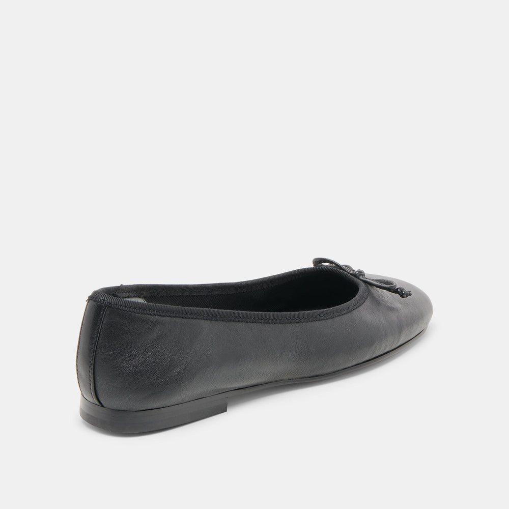 Ritla Black Leather Ballet Flats / Dolce Vita