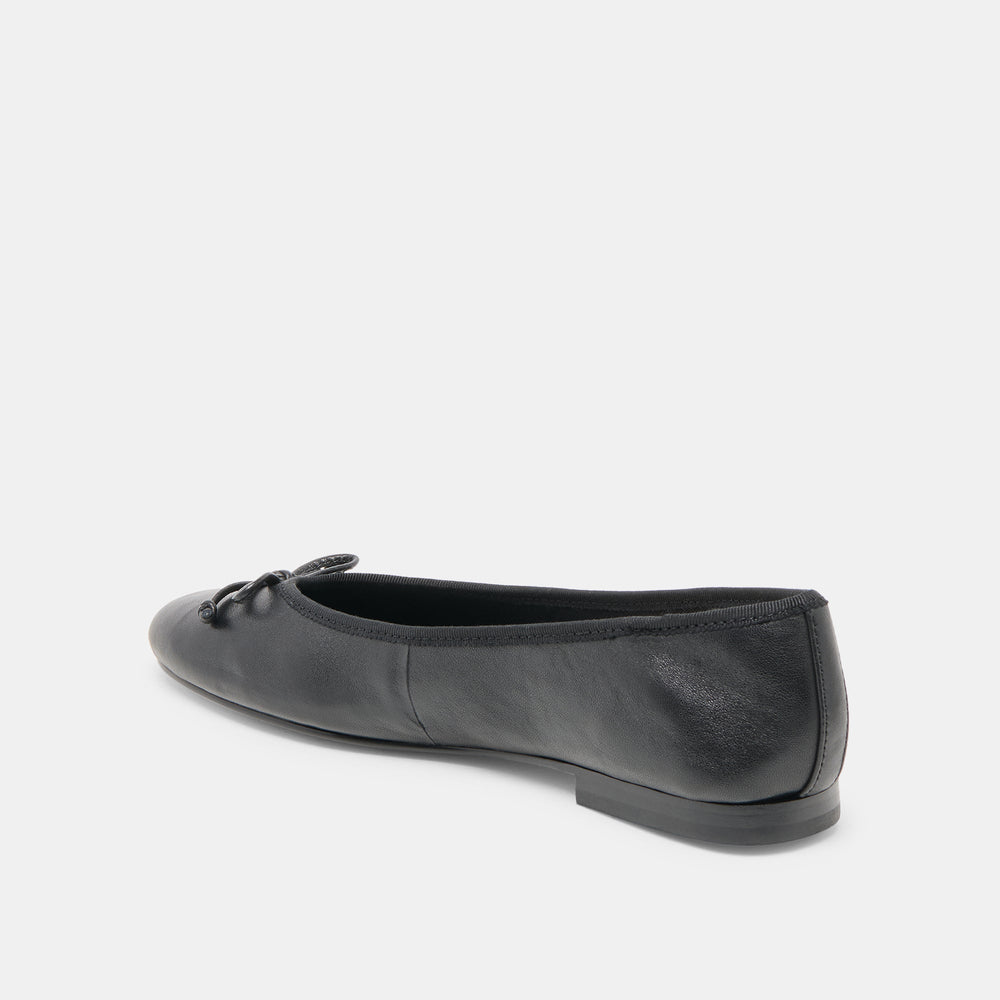 Ritla Black Leather Ballet Flats / Dolce Vita