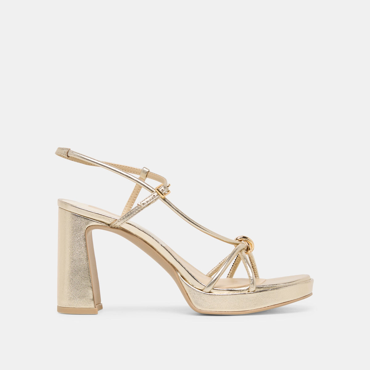 Odete Gold Leather Heels / Dolce Vita