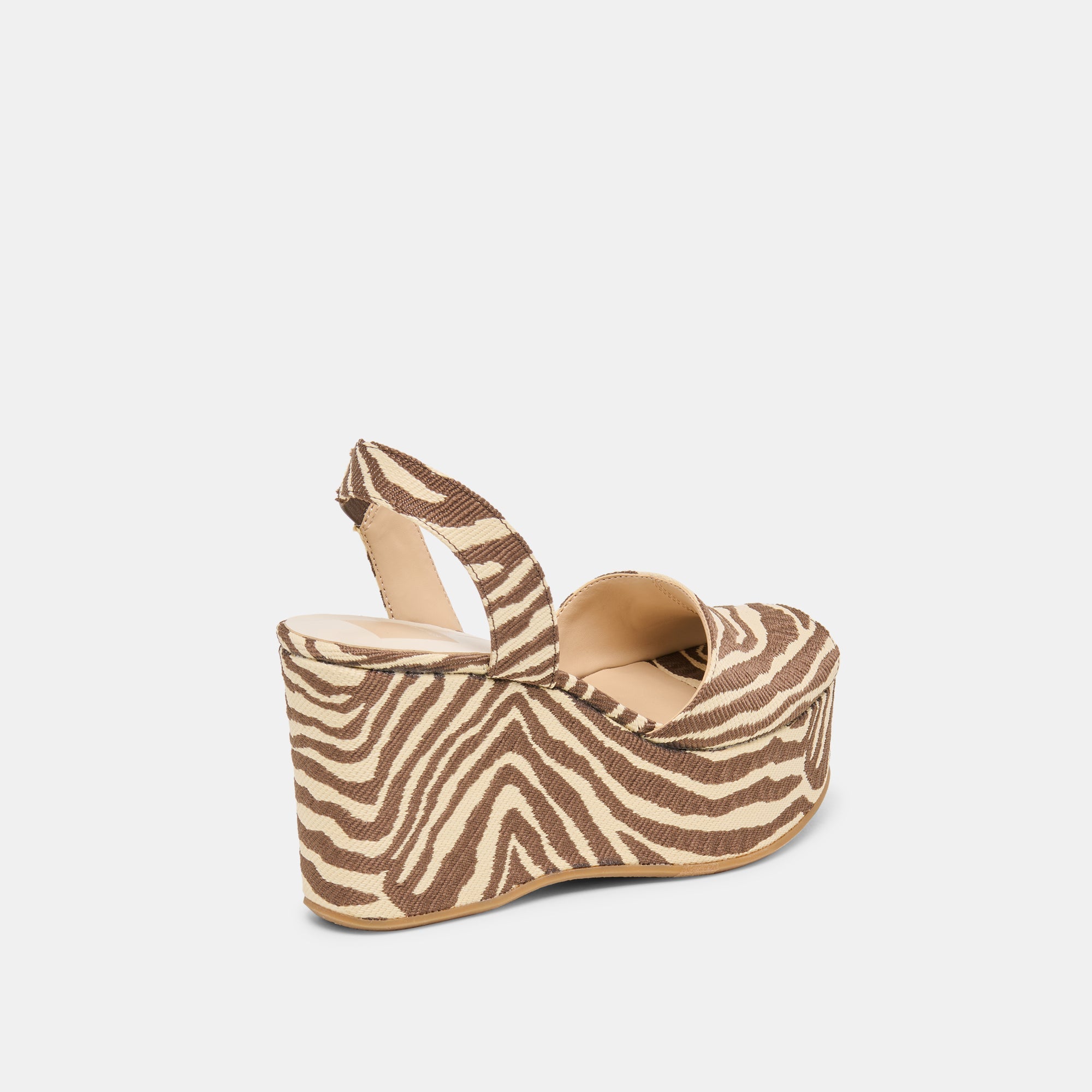 Akera Beige Zebra Raffia Wedges / Dolce Vita