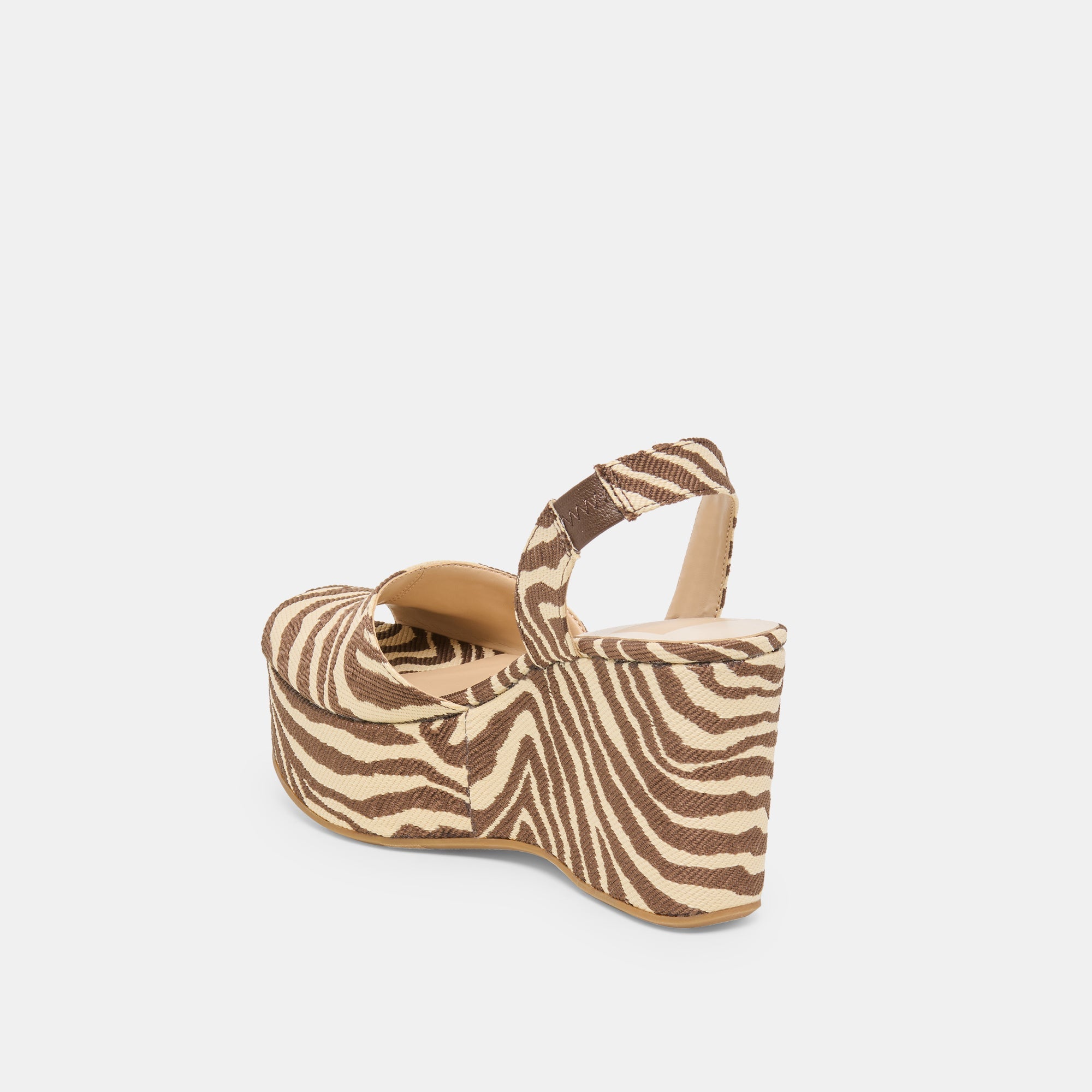 Akera Beige Zebra Raffia Wedges / Dolce Vita