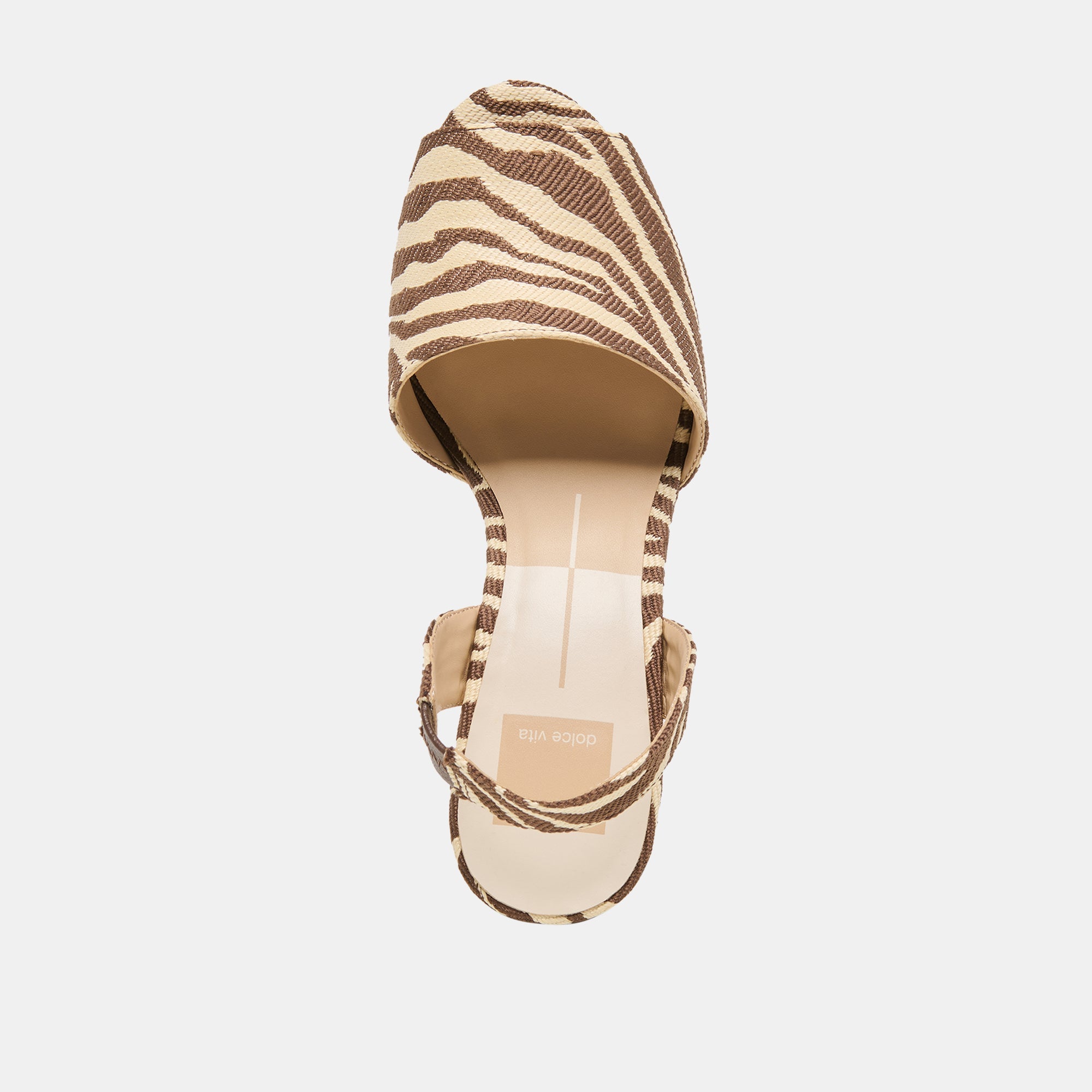 Akera Beige Zebra Raffia Wedges / Dolce Vita