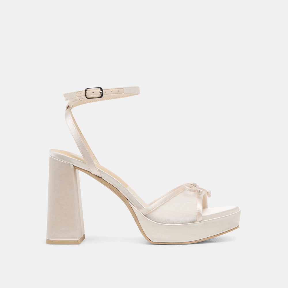Pandor White Tulle Heels / Dolce Vita