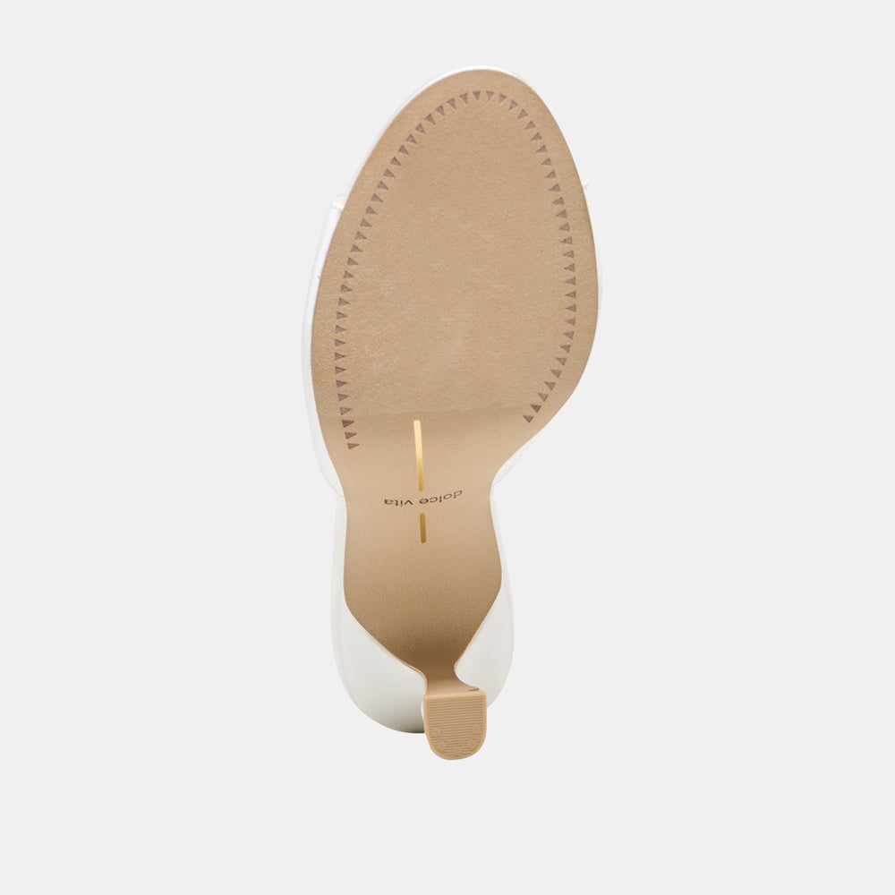 Rosha True White Satin Heels / Dolce Vita