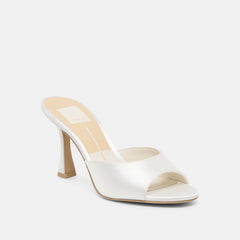 Rosha True White Satin Heels / Dolce Vita