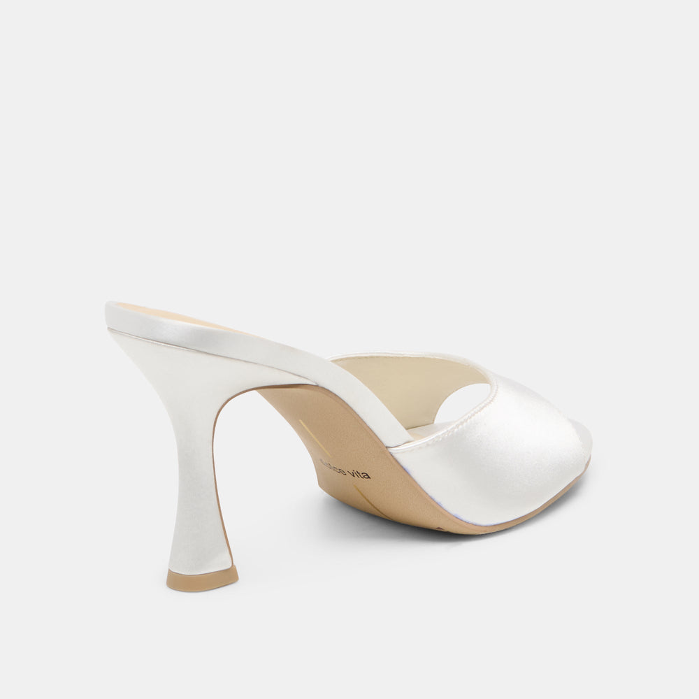 Rosha True White Satin Heels / Dolce Vita