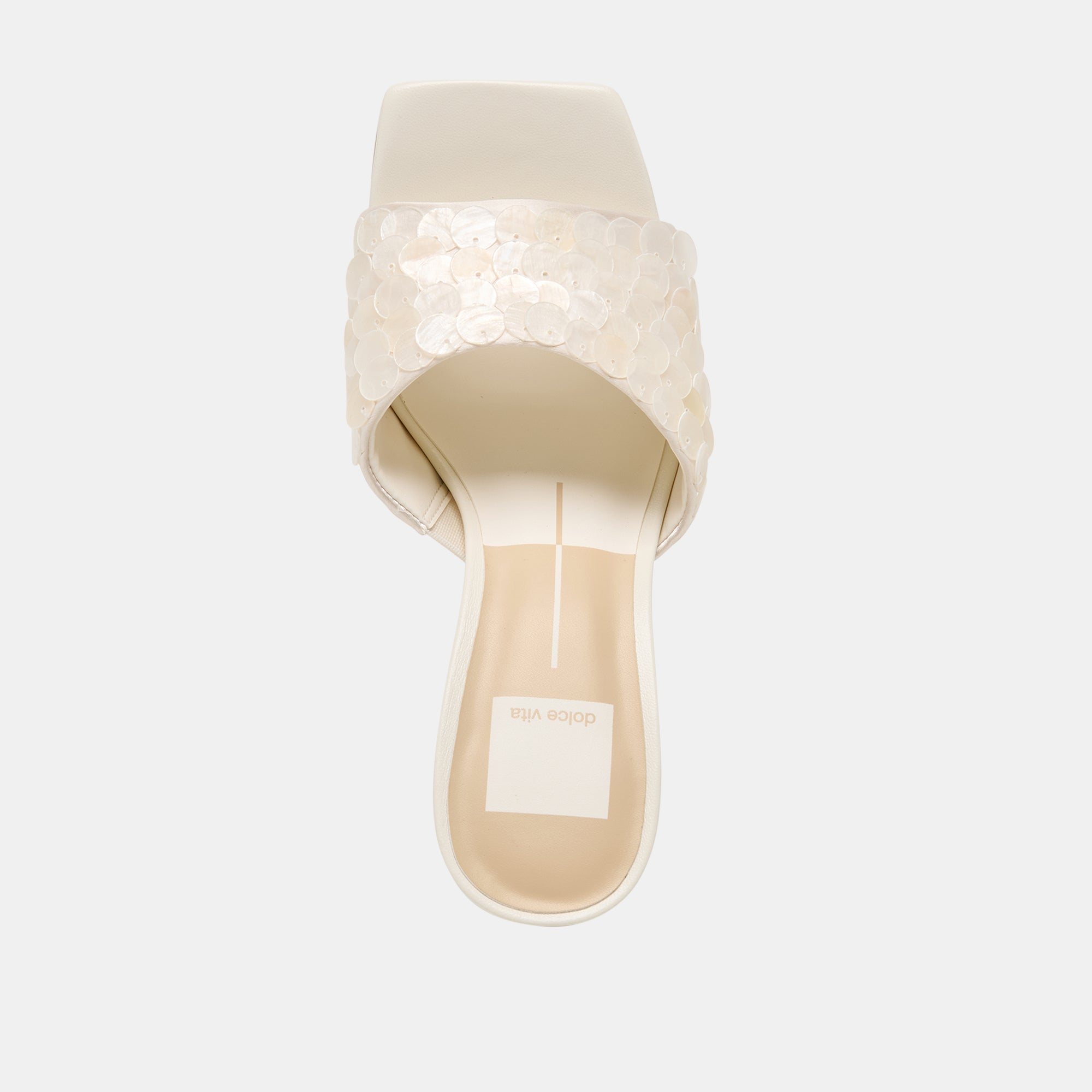 Nandy Confetti Ivory Sequin Heels / Dolce Vita