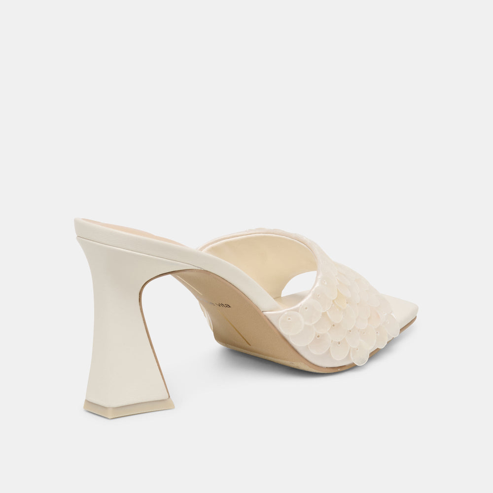 Nandy Confetti Ivory Sequin Heels / Dolce Vita