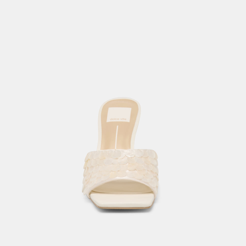 Nandy Confetti Ivory Sequin Heels / Dolce Vita