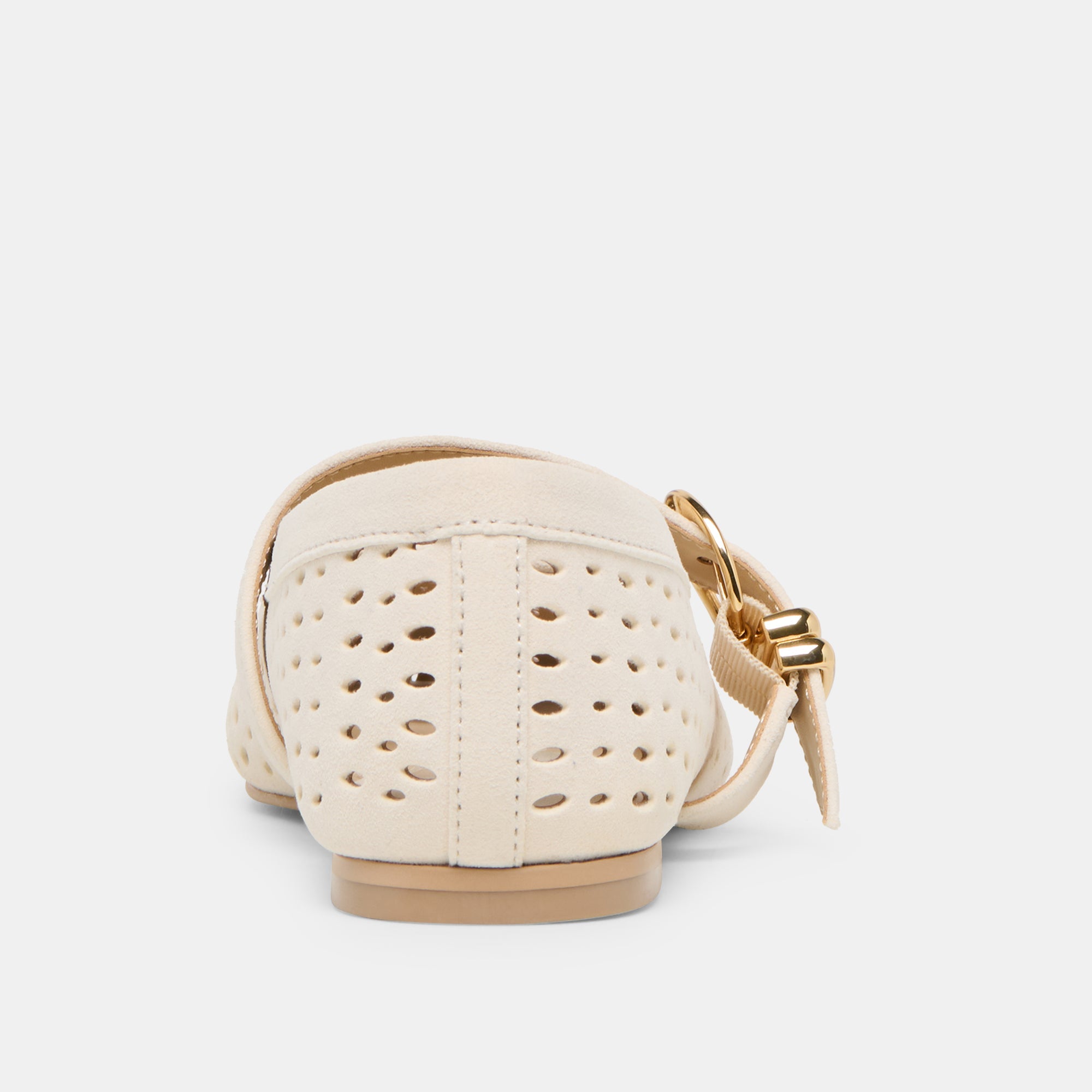 Mikel Creme Perforated Suede Ballet Flats / Dolce Vita