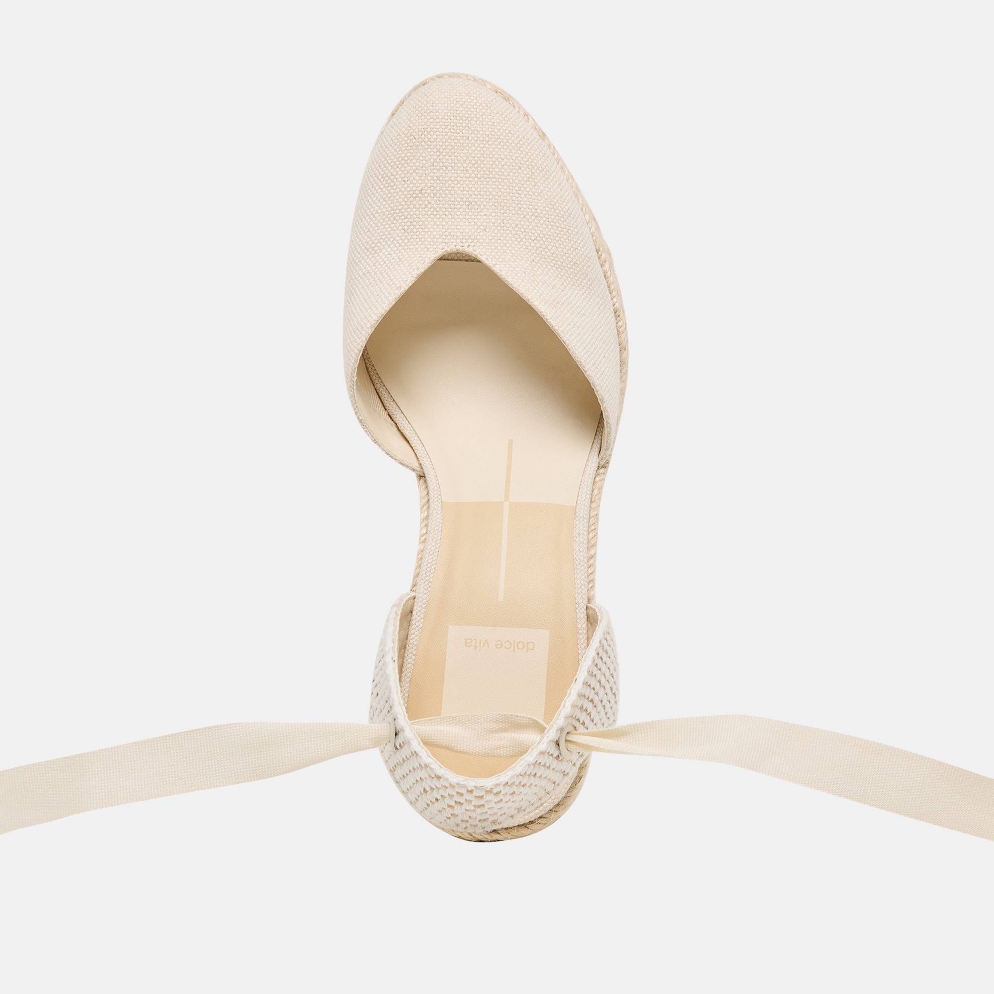 Noura Ecru Linen Wedges / Dolce Vita