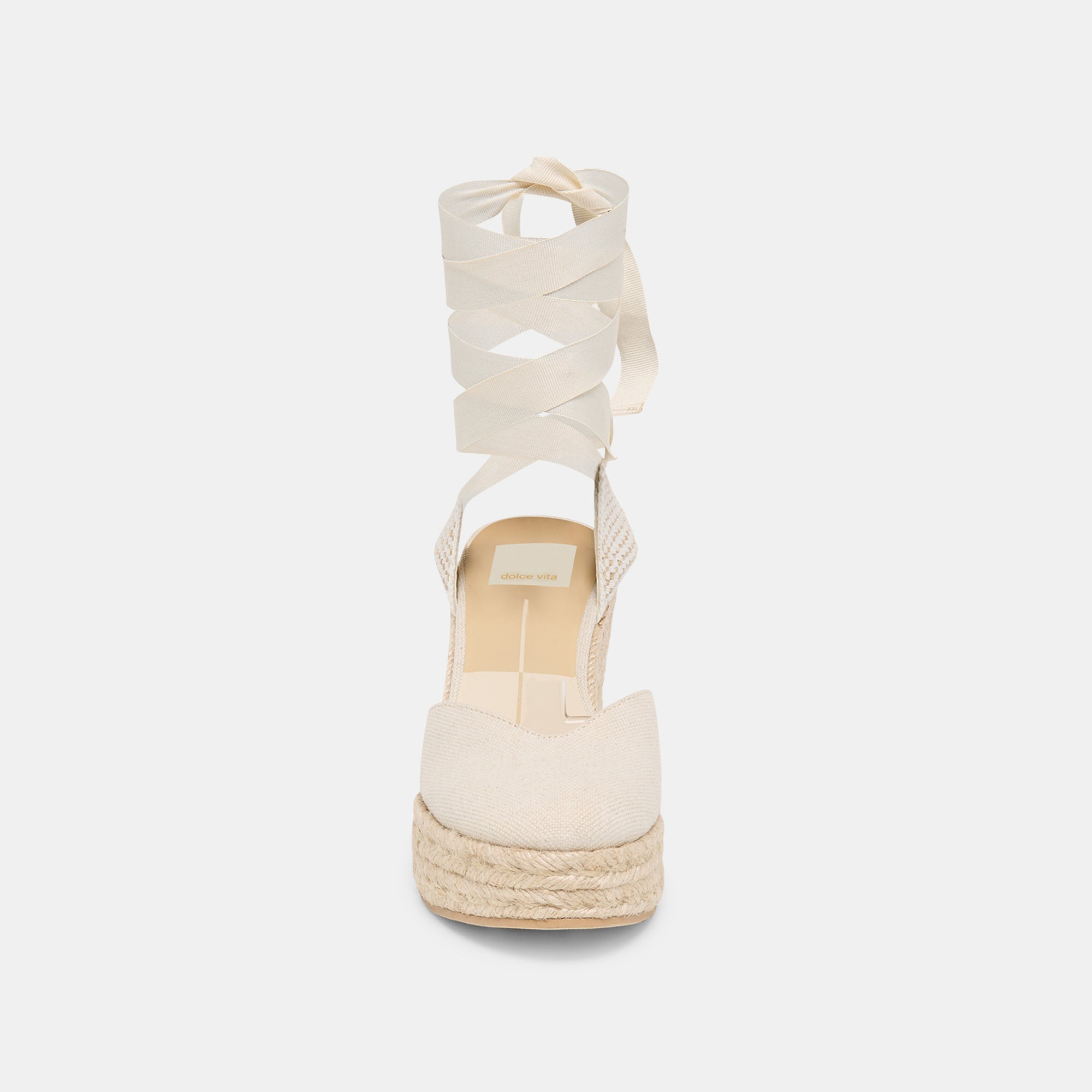 Noura Ecru Linen Wedges / Dolce Vita