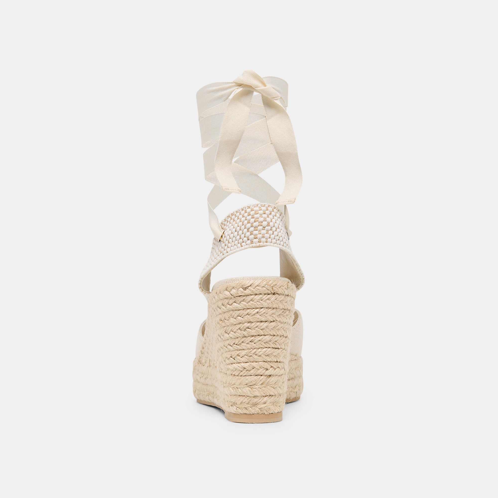 Noura Ecru Linen Wedges / Dolce Vita