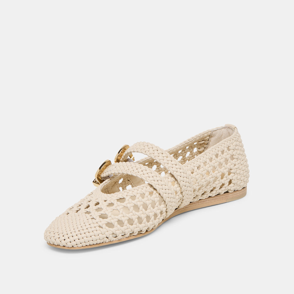 Baylee Creme Woven Stella Ballet Flats / Dolce Vita