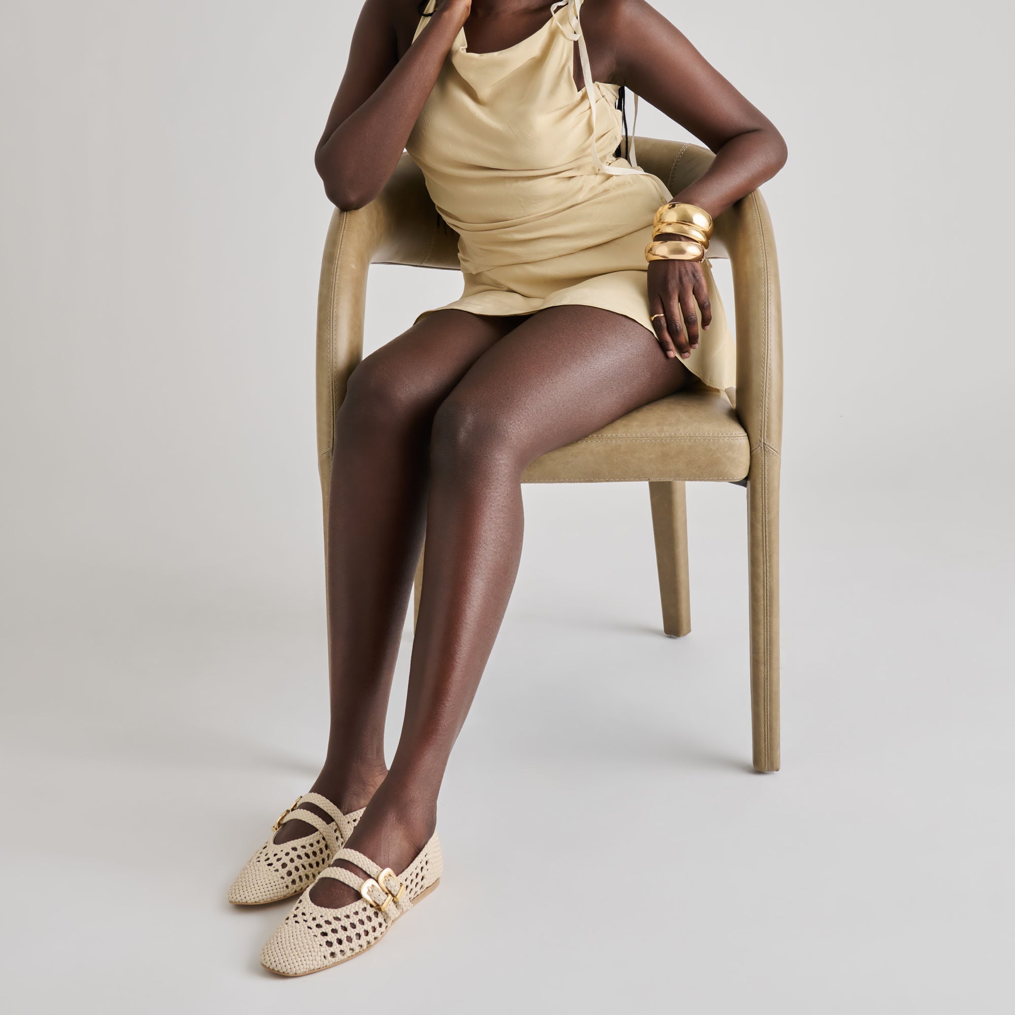 Baylee Creme Woven Stella Ballet Flats / Dolce Vita